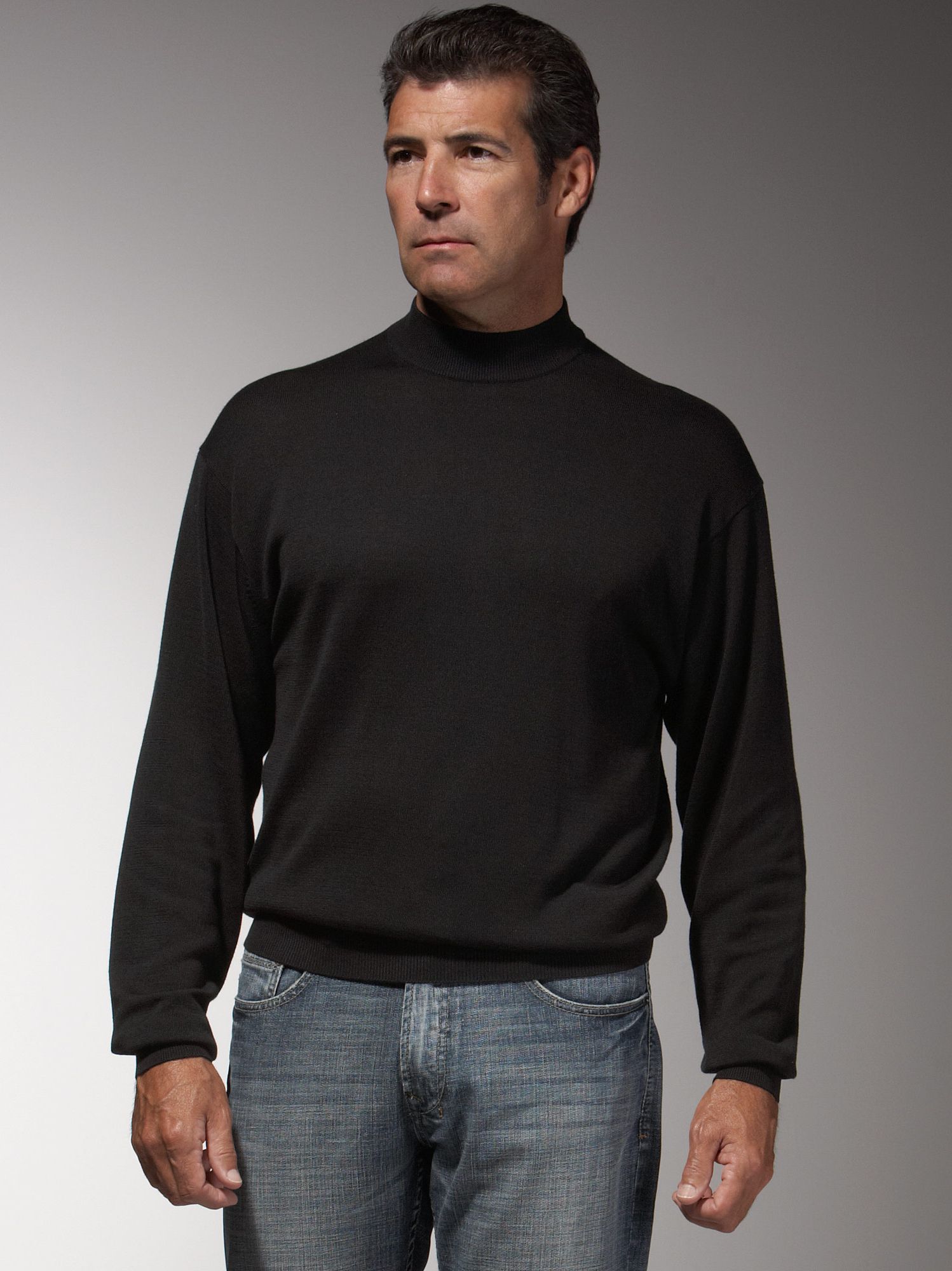 Pronto Uomo Black Mock Neck Sweater