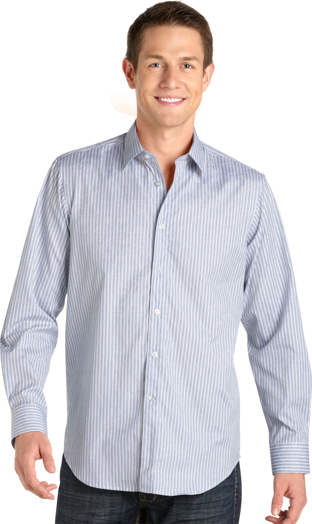 Pronto Uomo Blue Stripe Woven Shirt