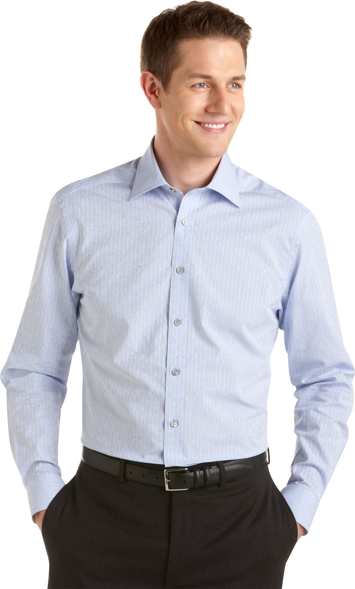 Pronto Blue Sport Shirt, Blue Stripe