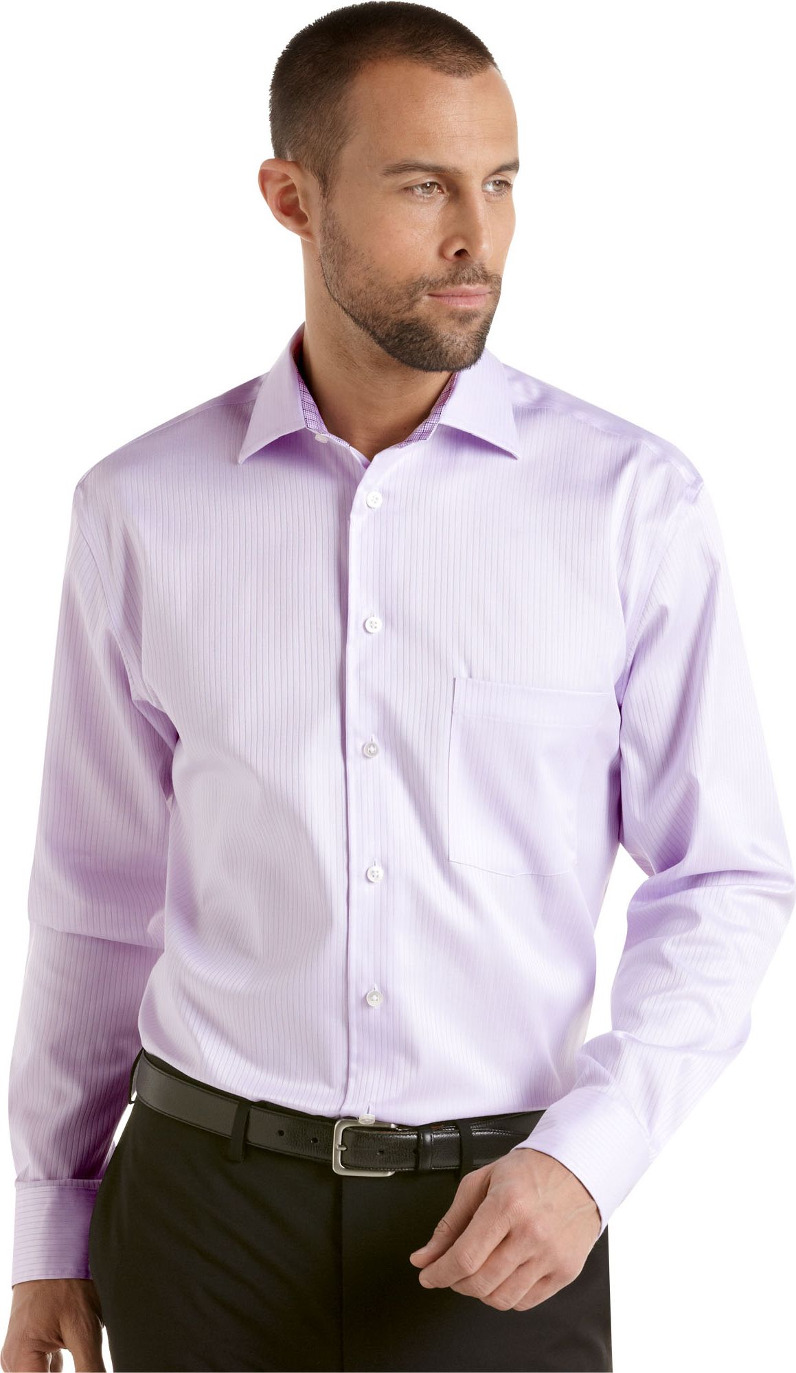 Egara Lavender Stripe Sport Shirt