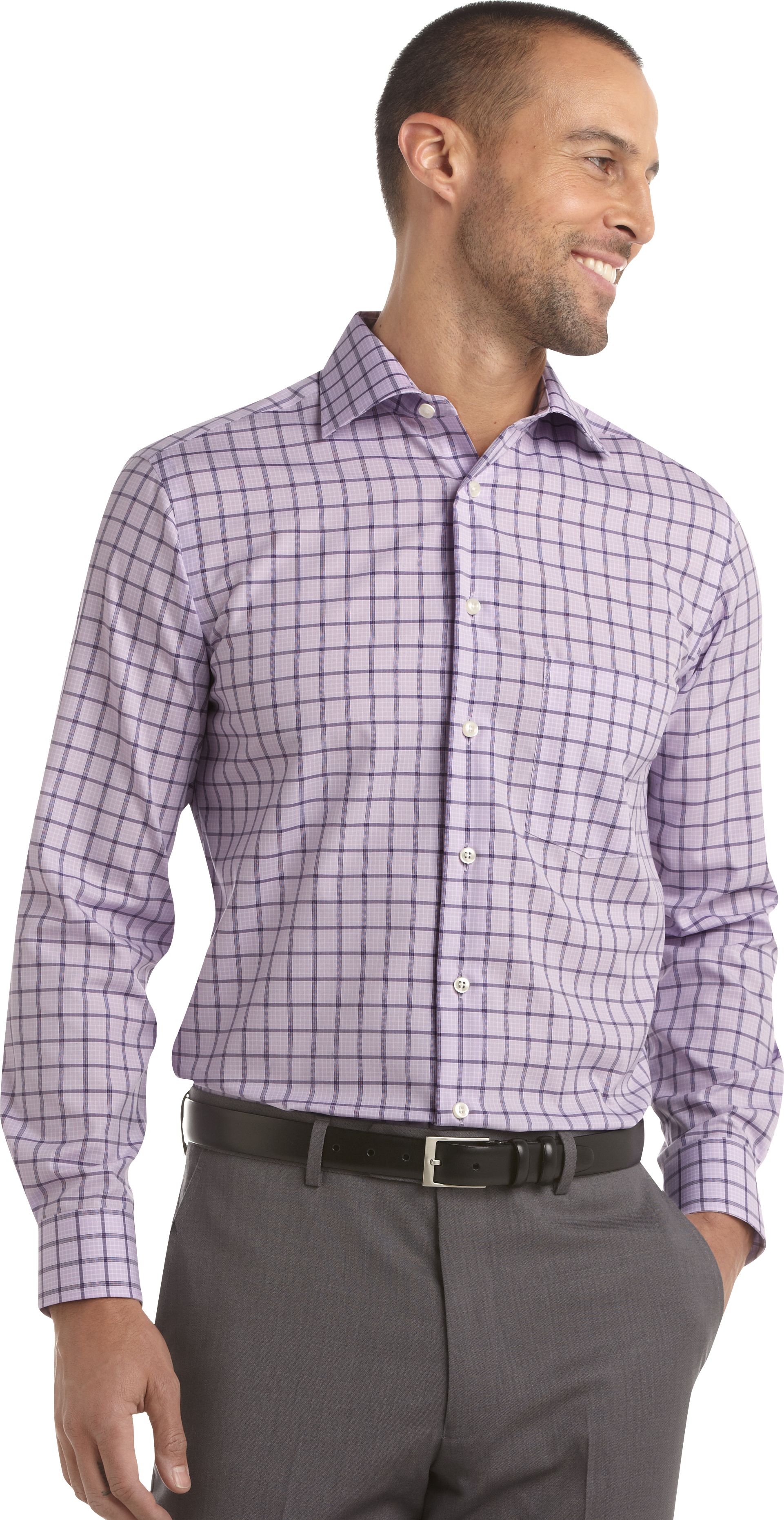 Egara Lavender Check Sport Shirt