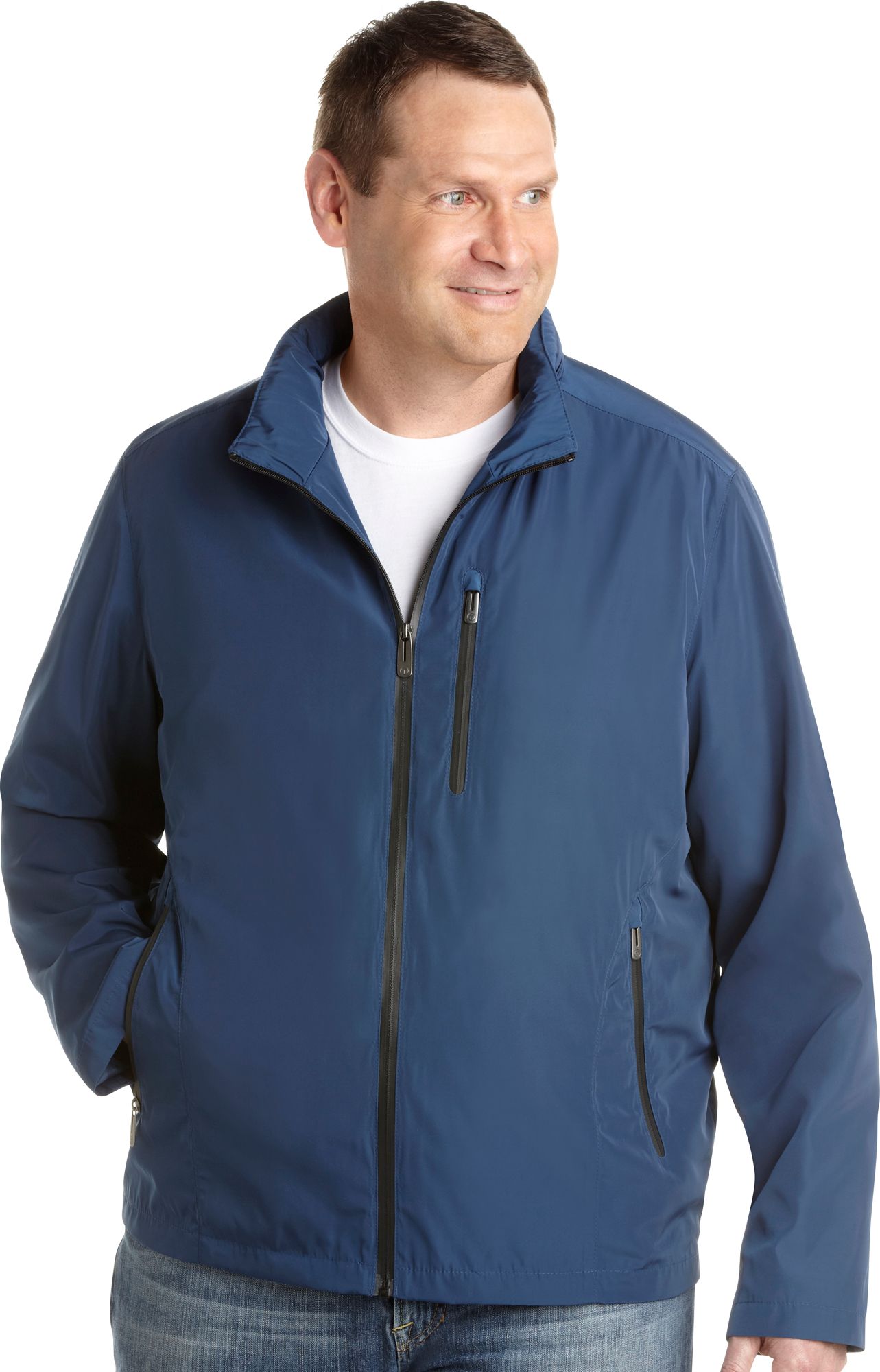T-Tech By Tumi Blue Waterproof Packable Jacket