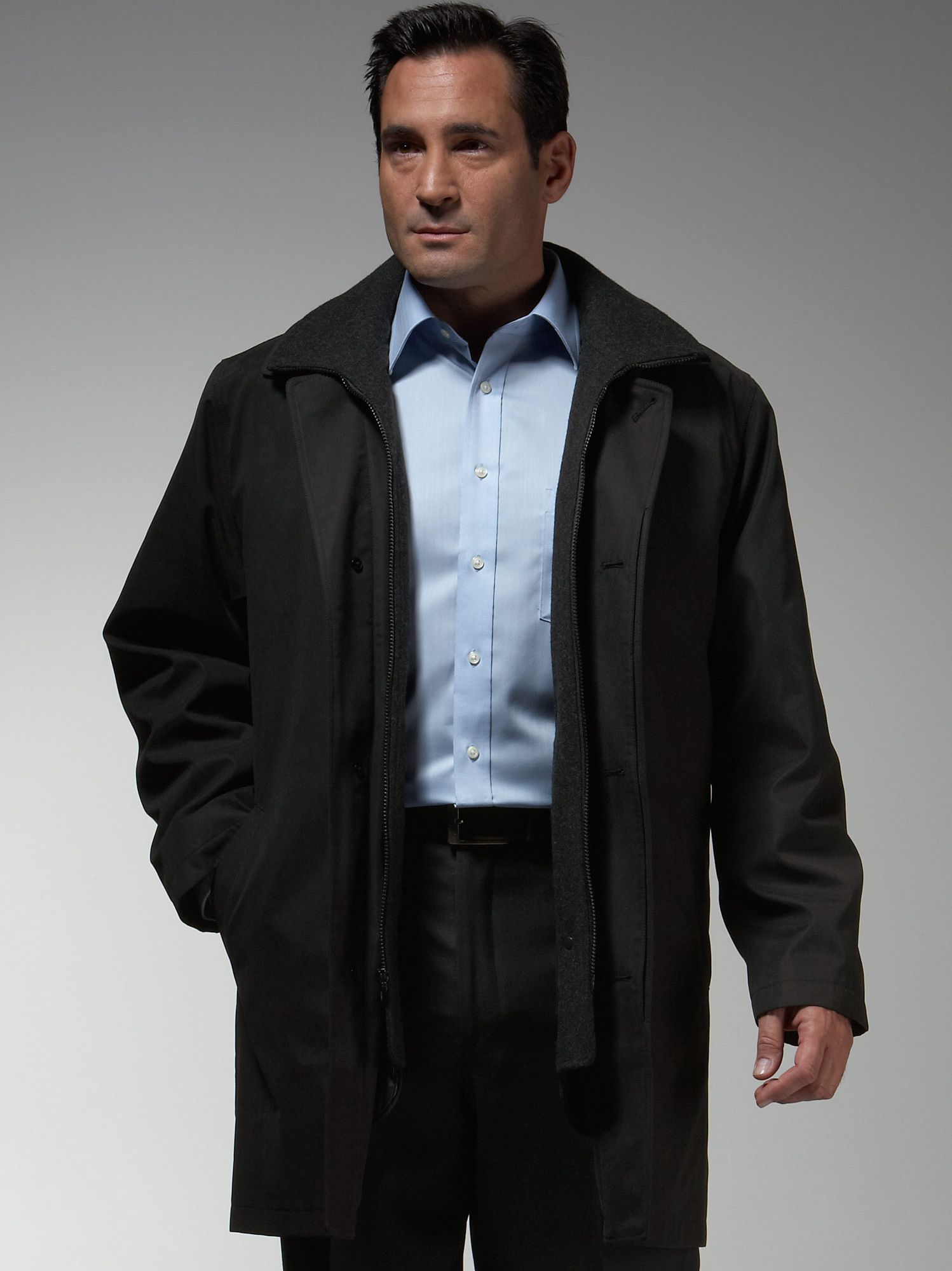 Joseph & Feiss Black Raincoat