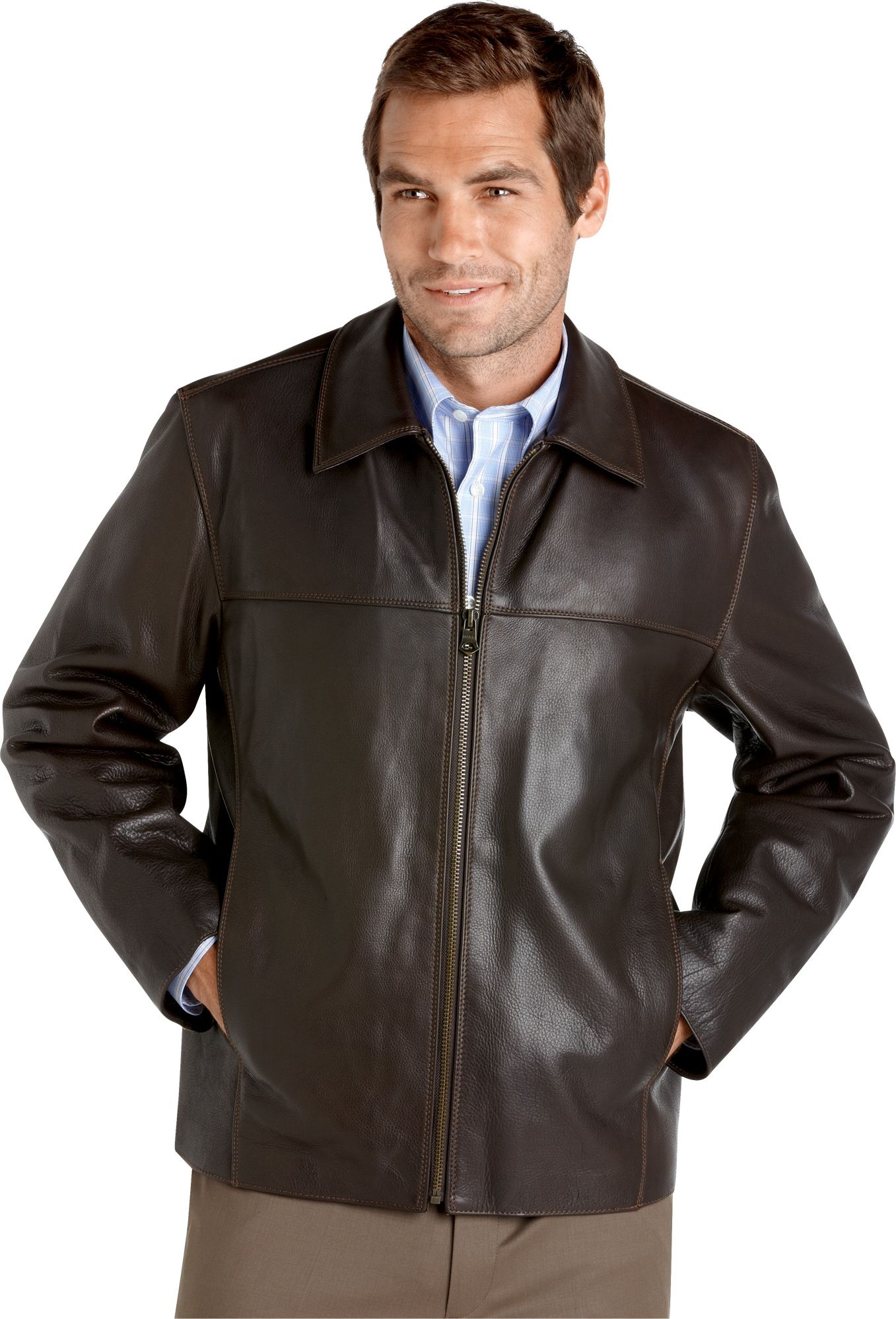 Marc New York Brown Leather Jacket