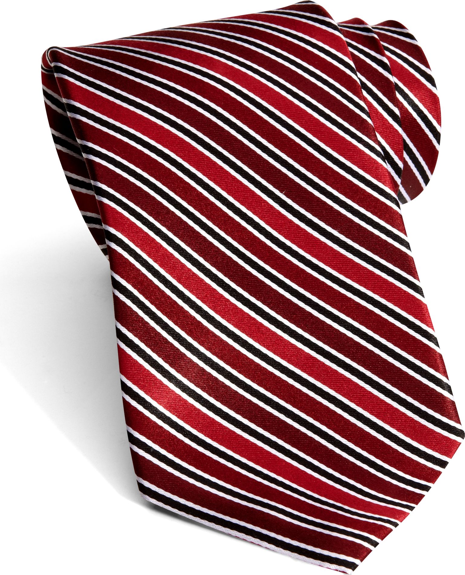 Corsini Seven Fold Red Stripe Narrow Tie