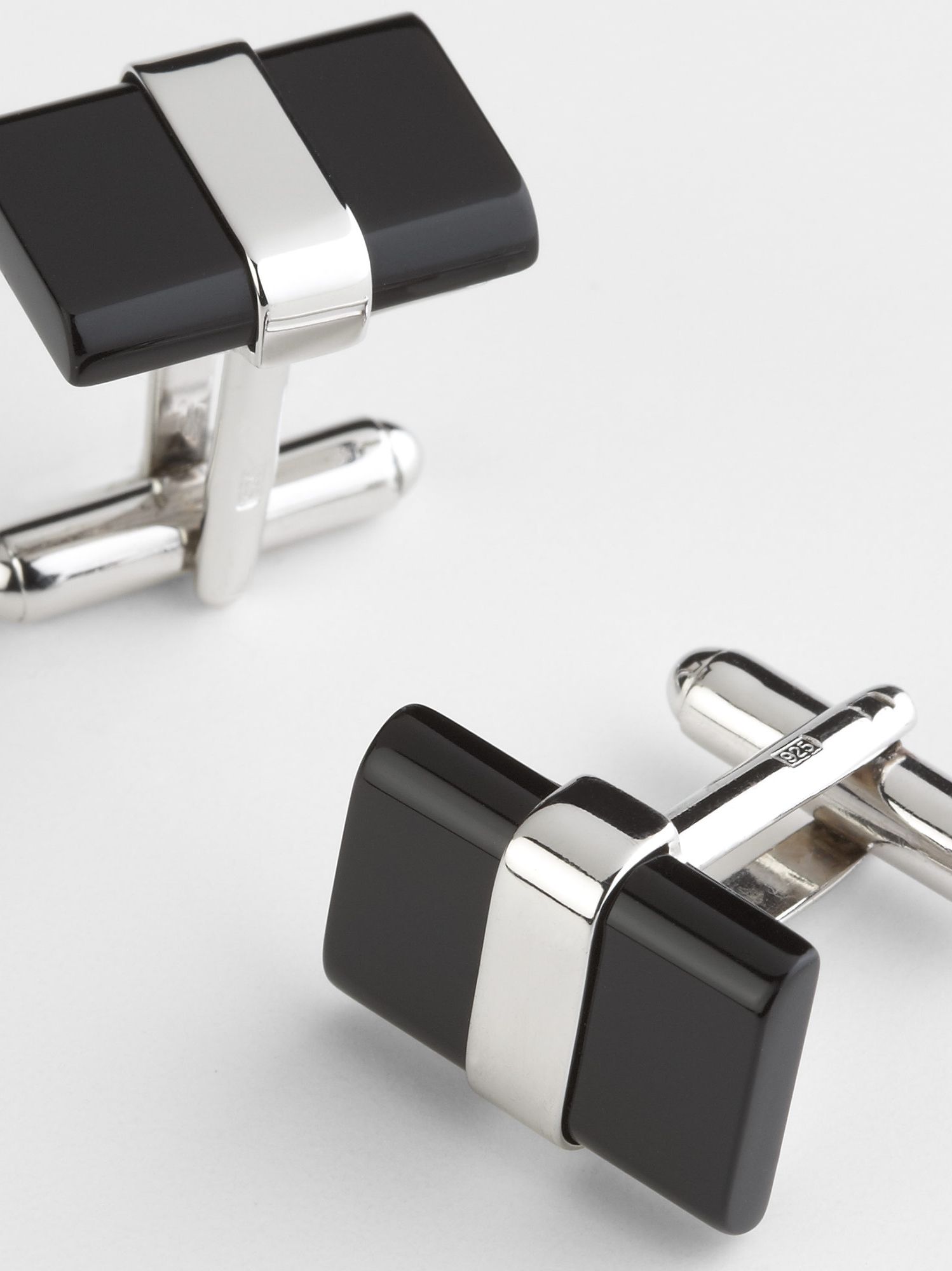 Pronto Uomo Black Square Cufflinks