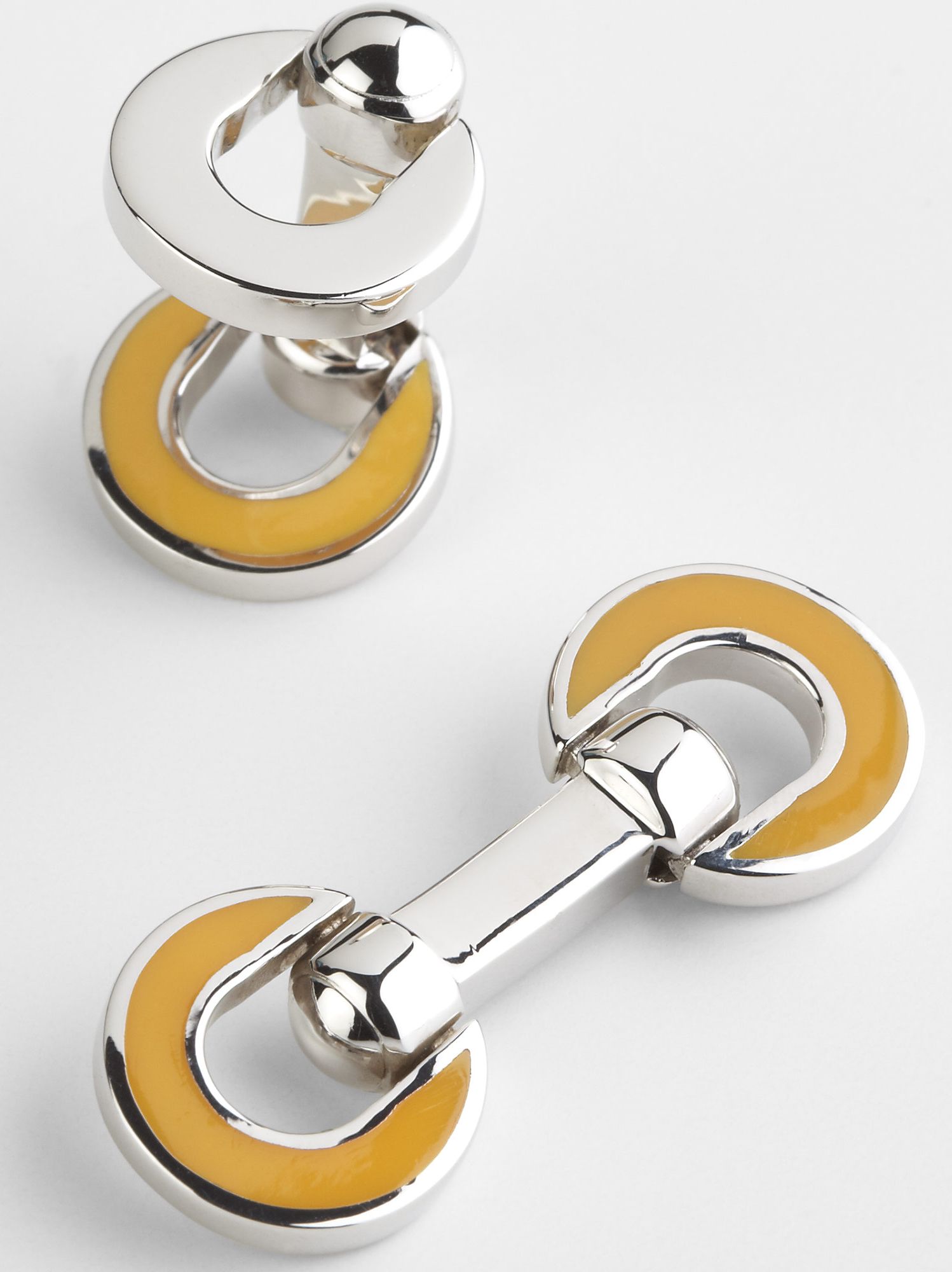 Pronto Uomo Peach Circle Cufflinks