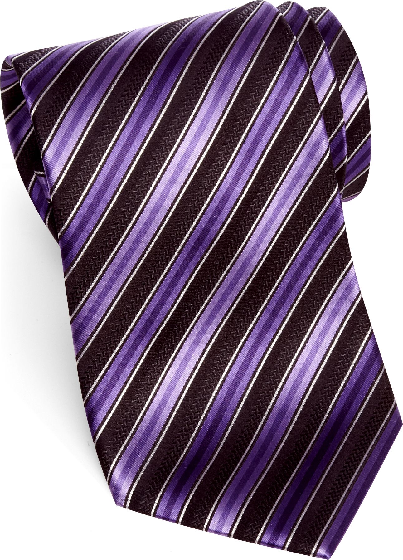Sean John Purple Stripe Extra Long Tie
