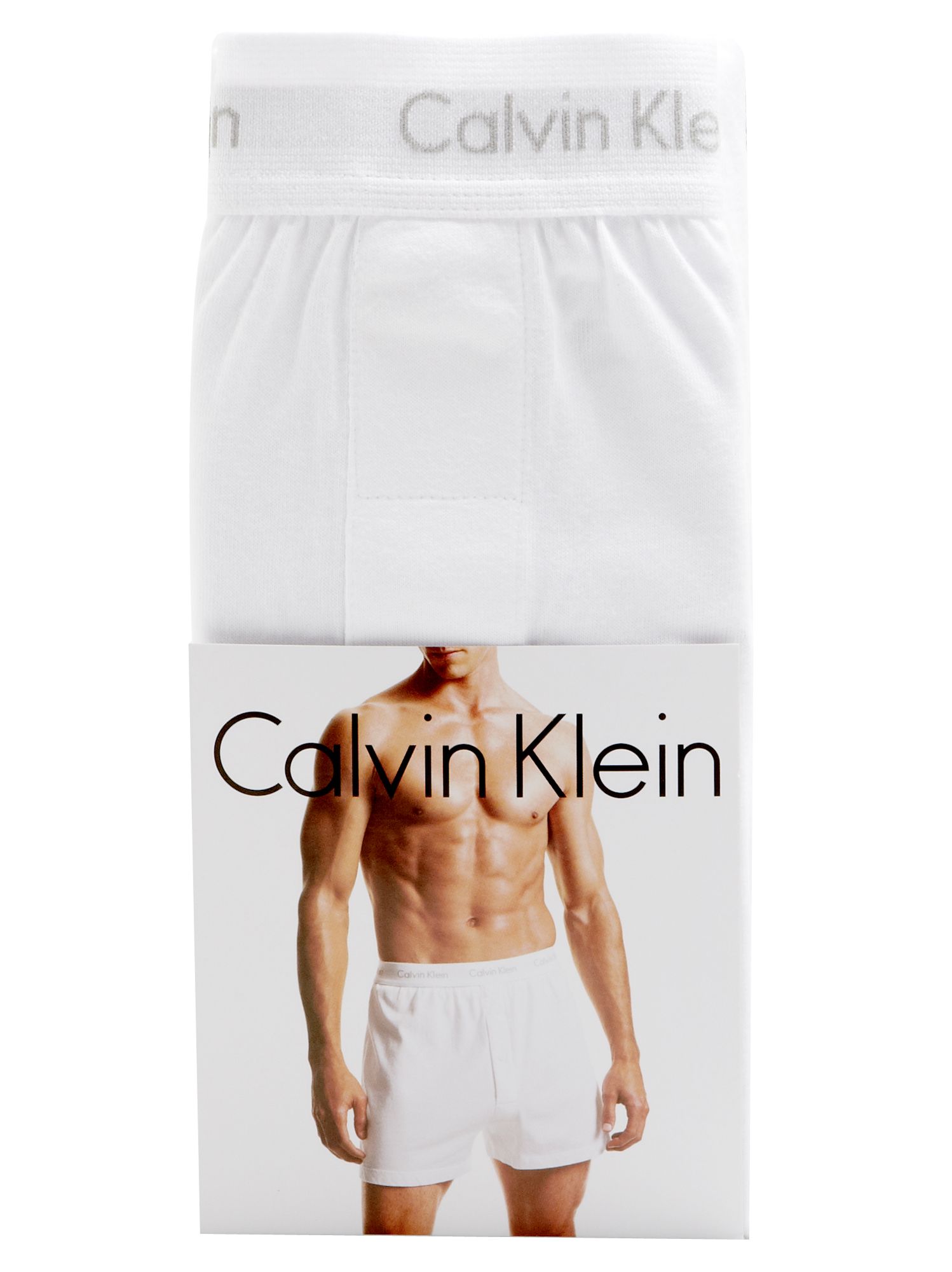 Calvin Klein White Knit Boxers (Two-Pack)