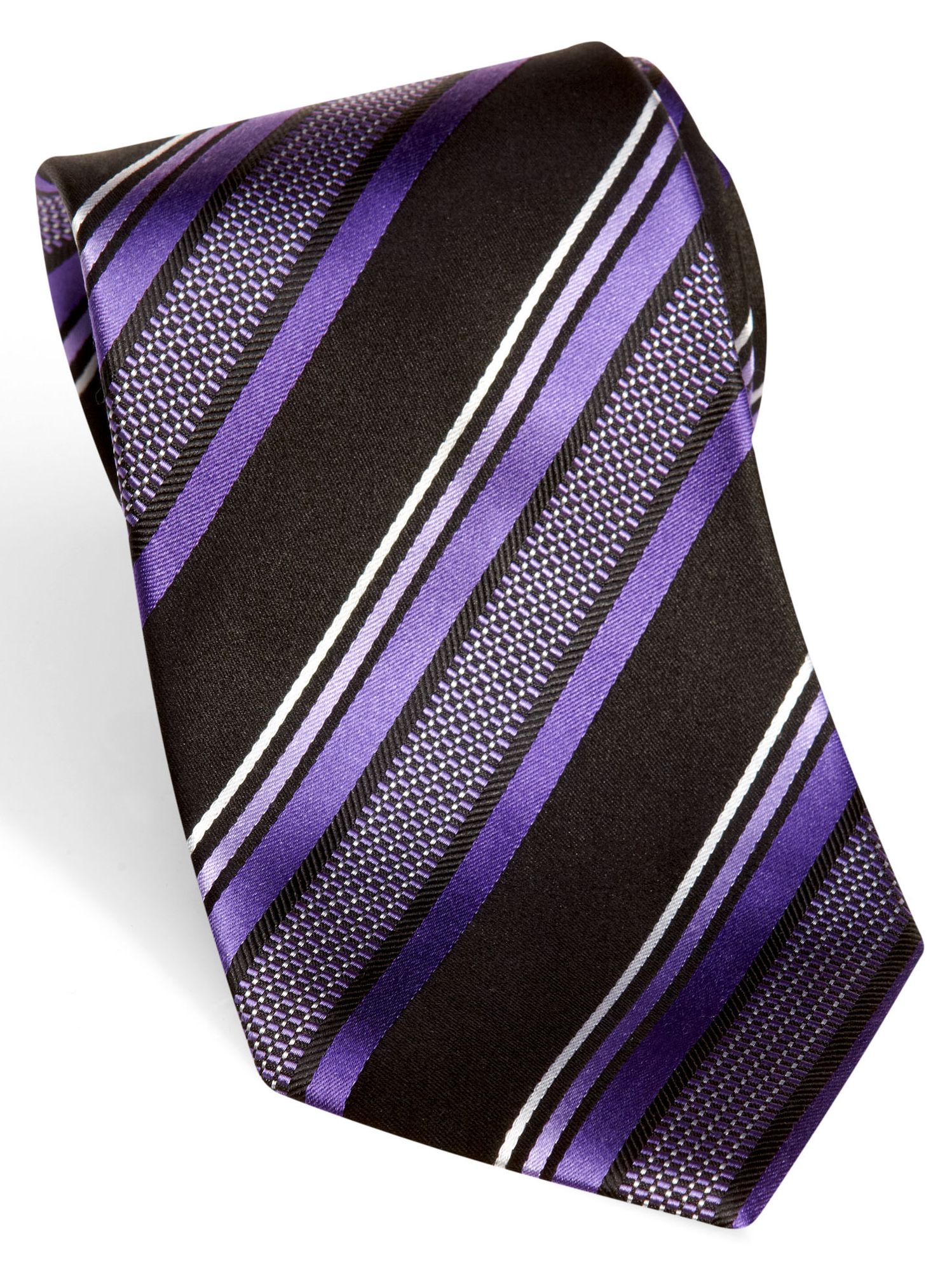 Sean John Purple Tic Stripe Tie