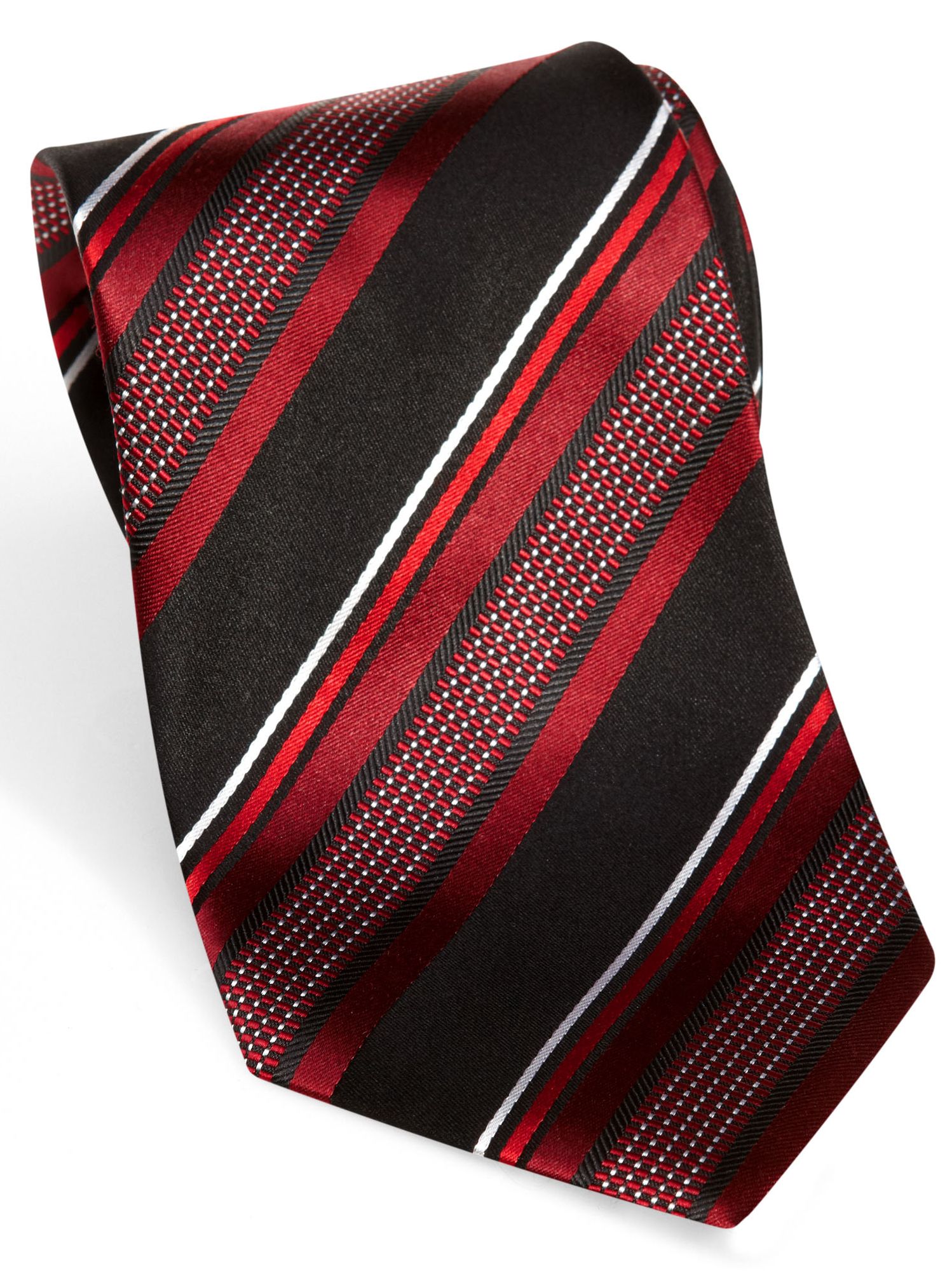 Sean John Red Tic Stripe Tie