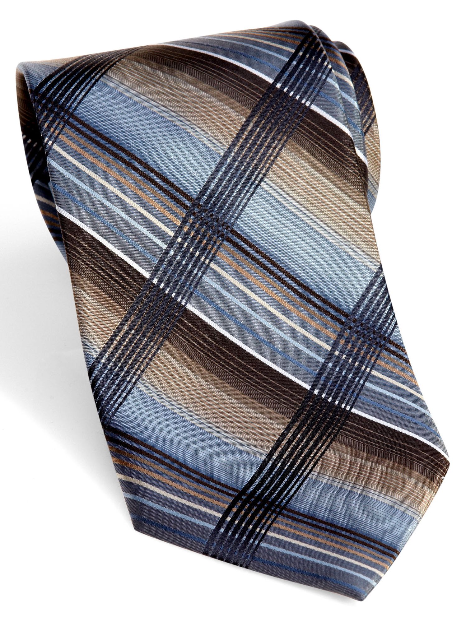 Calvin Klein Blue Plaid Tie