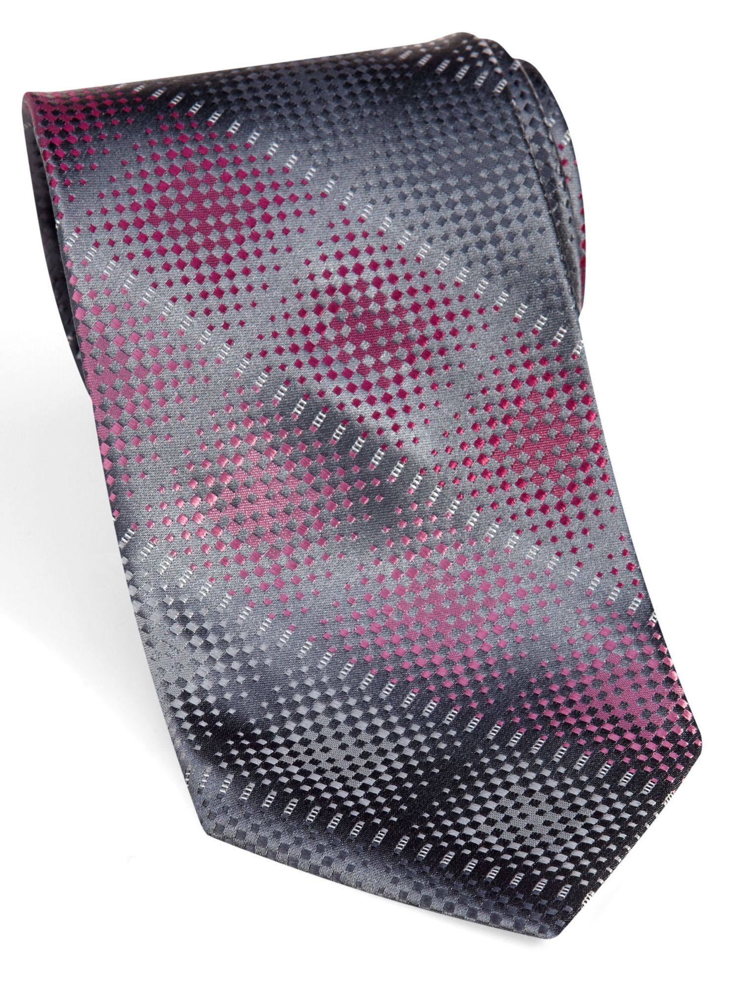 Calvin Klein Gray Mini Dot Tie