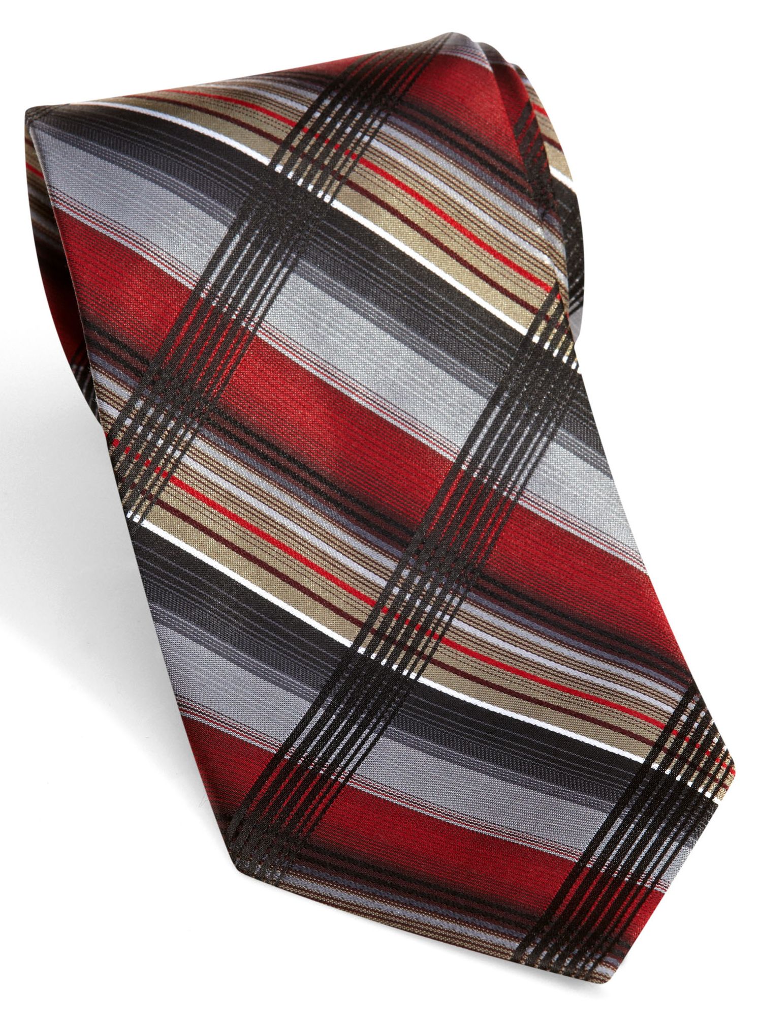 Calvin Klein Red Plaid Tie