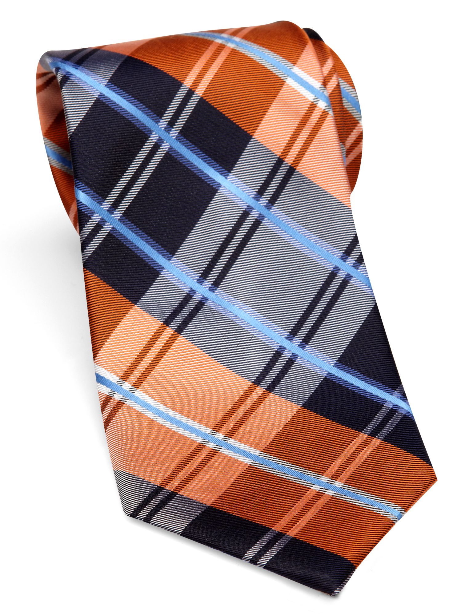 Nautica Orange Plaid Tie