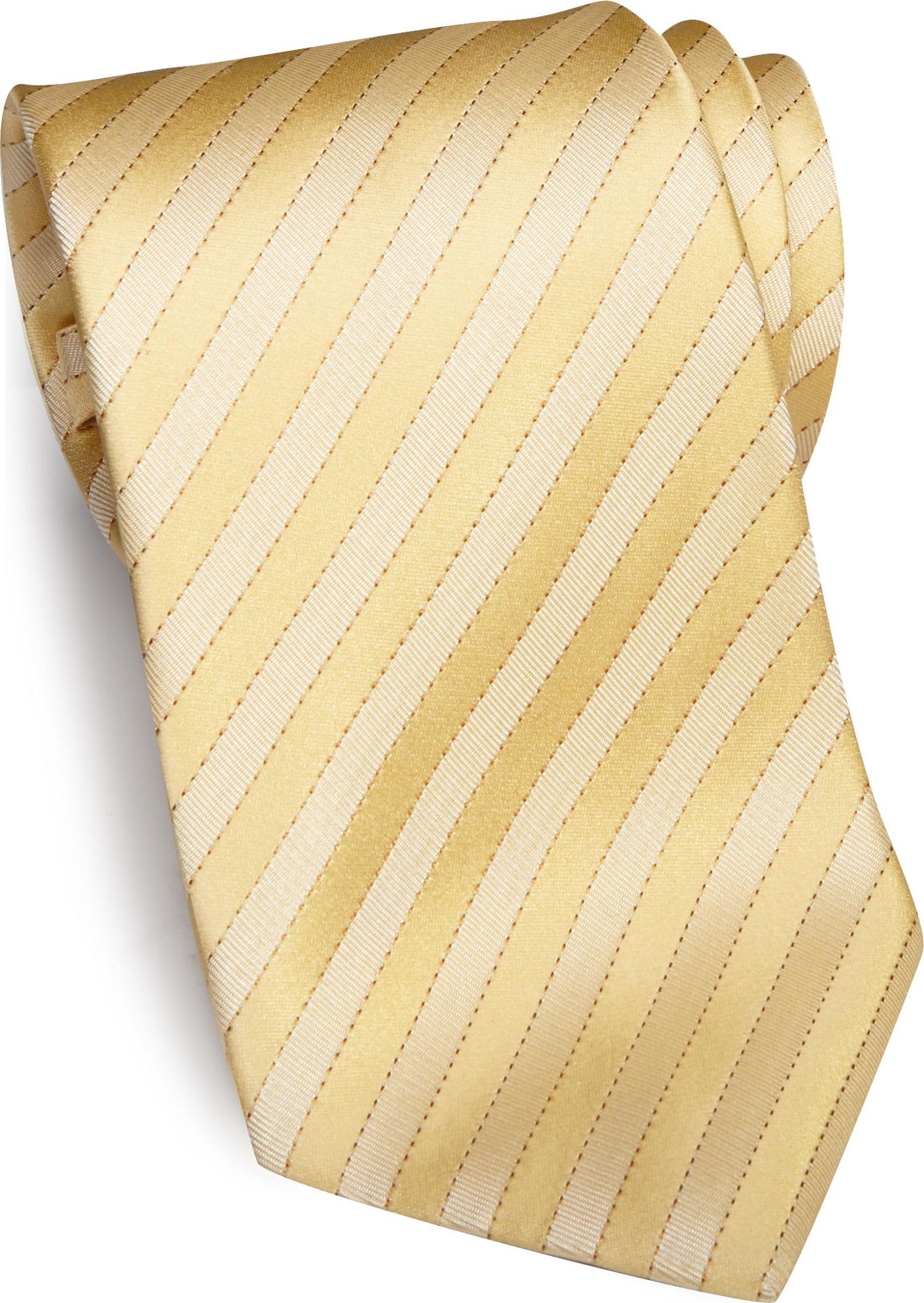 Sean John Yellow Stripe Extra Long Silk Tie