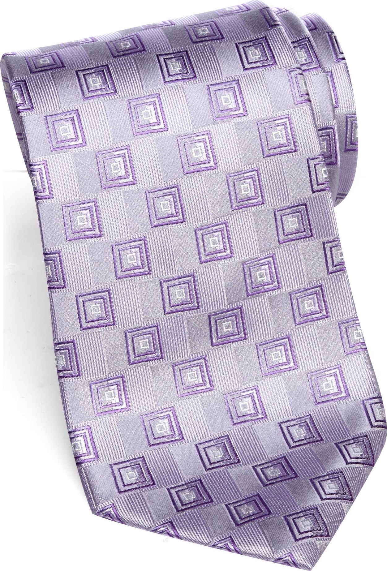 Sean John Purple Square Extra Long Silk Tie