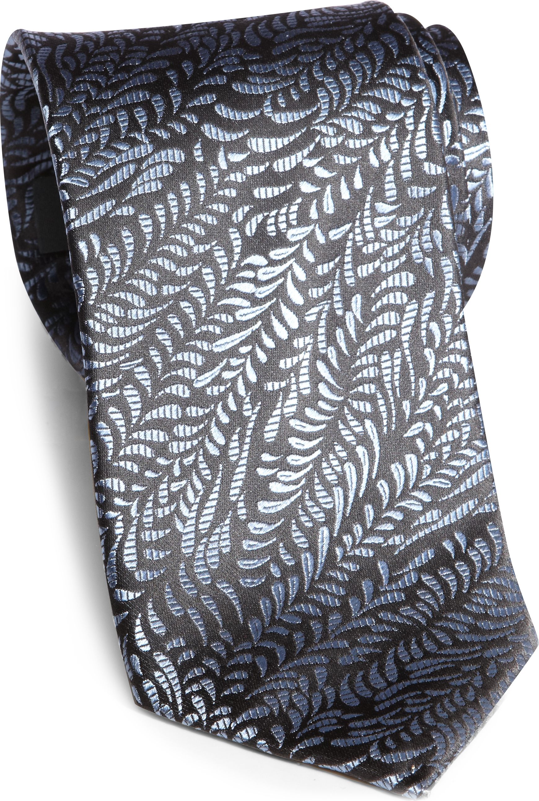 Egara Light Blue and Charcoal Narrow Tie