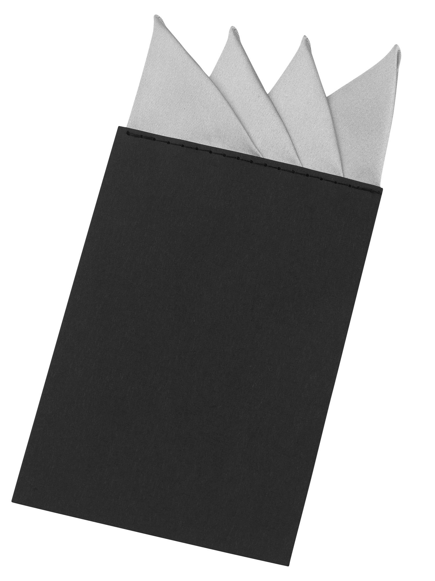 Silver Pre-Folded Lapel Pocket Stuffer