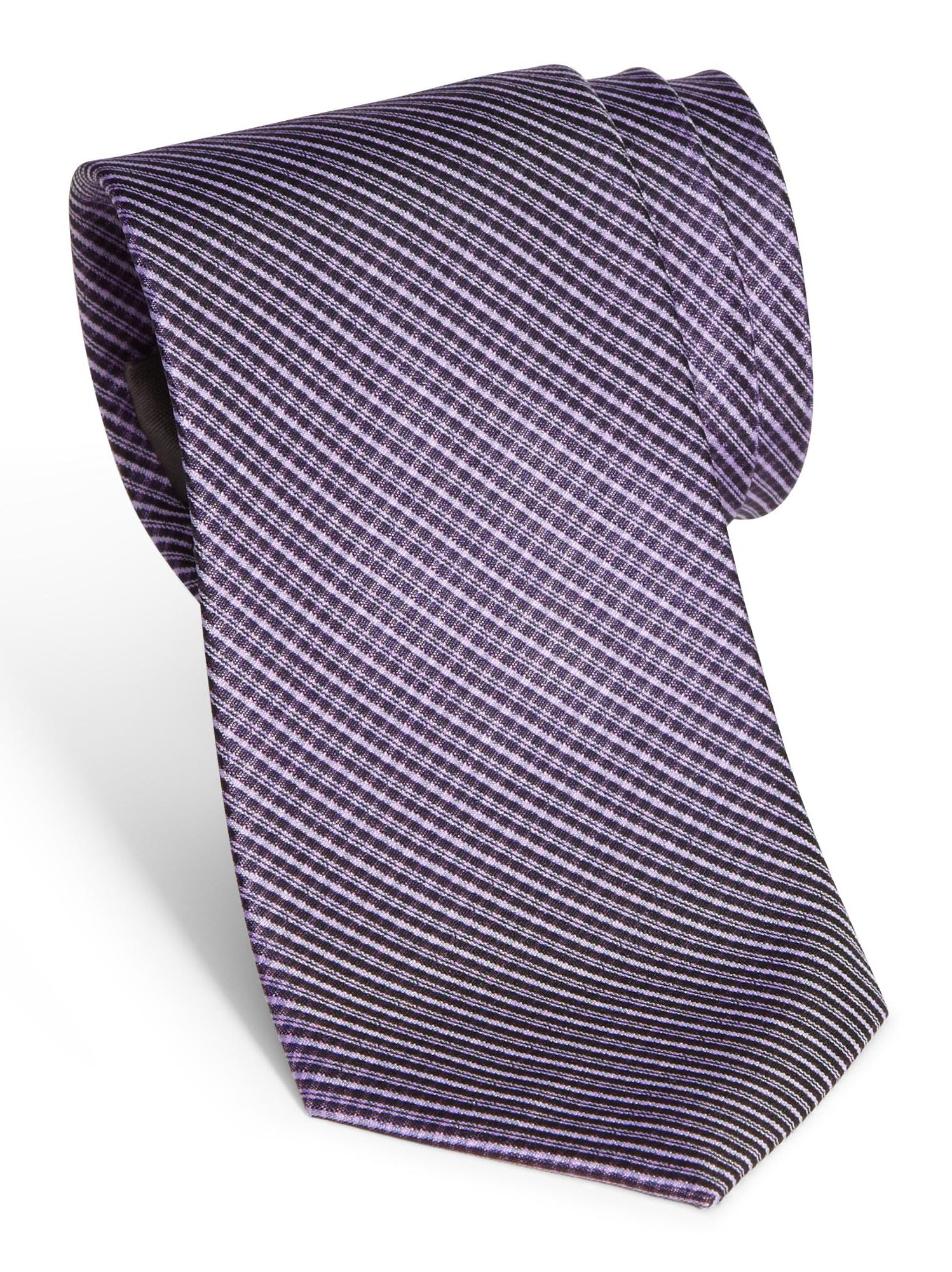 Calvin Klein Purple Check Skinny Silk Tie