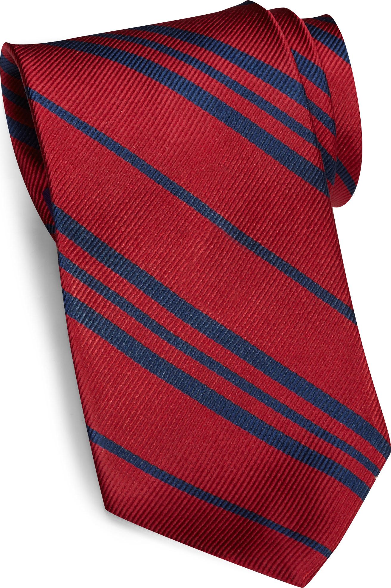 Burma Bibas Red Stripe Narrow Extra Long Tie