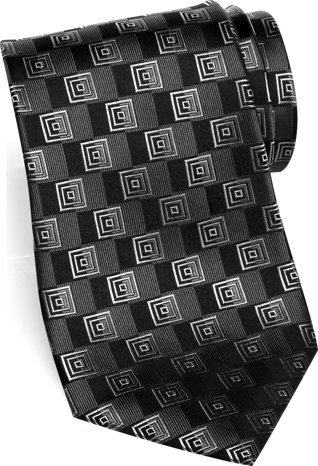 Sean John Black Square Silk Tie