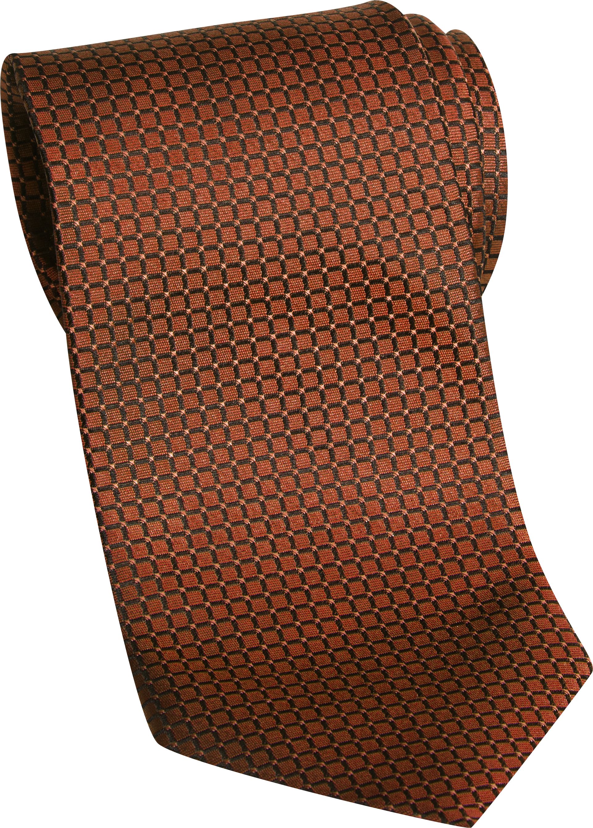 Egara Orange Check Narrow Tie