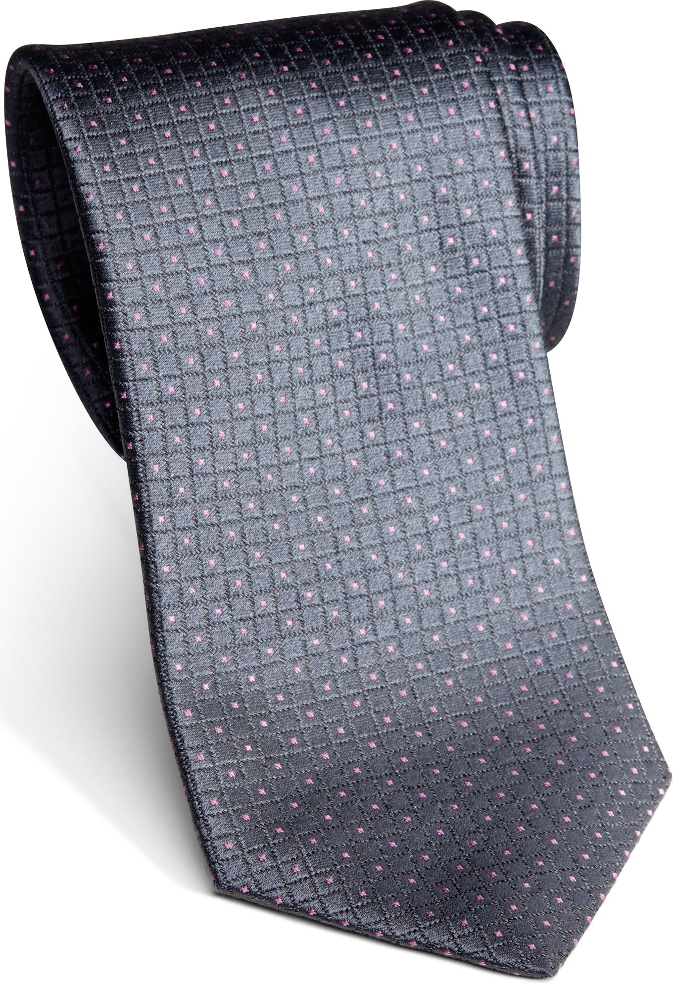 Jhane Barnes Gray Check Narrow Tie