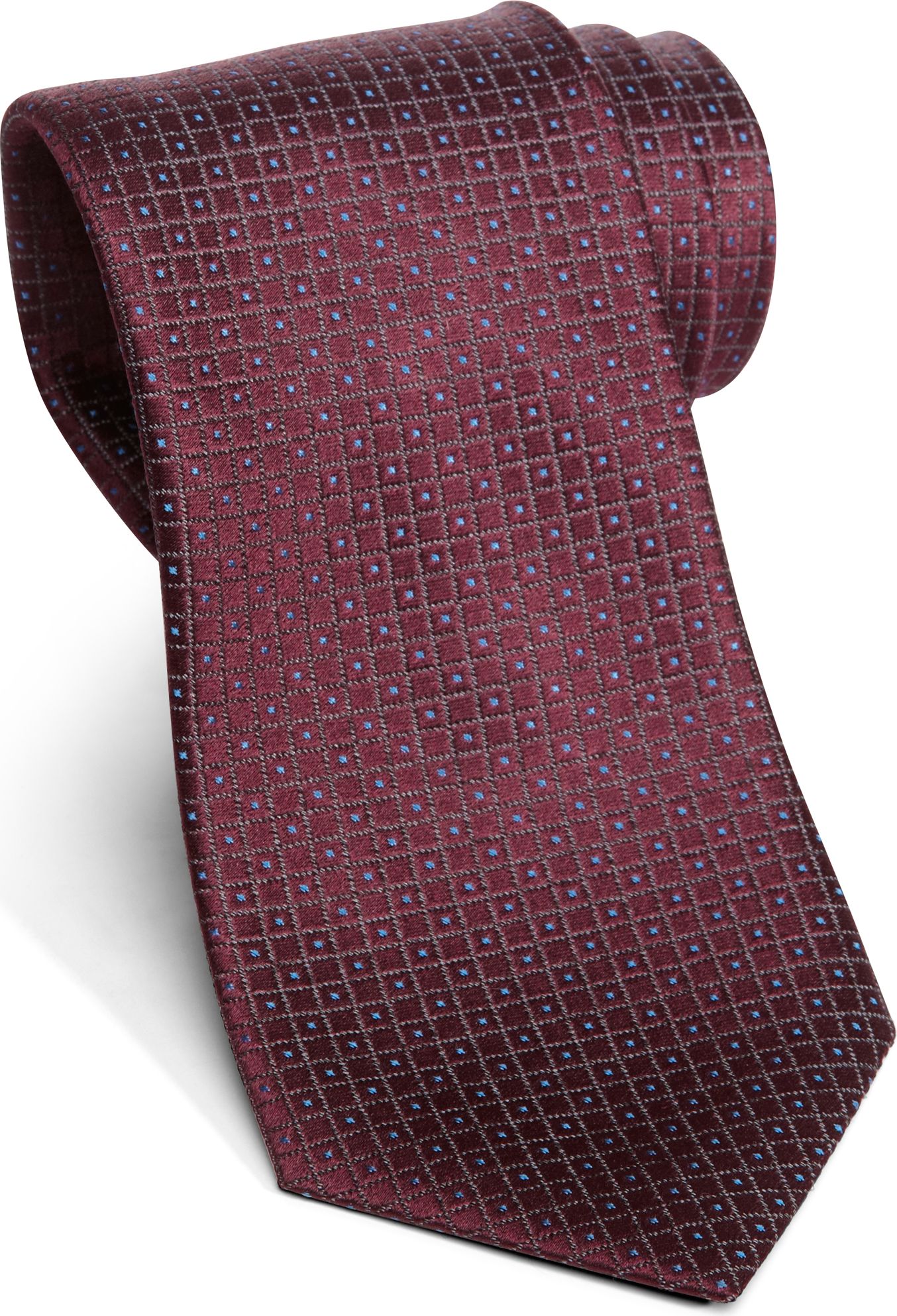 Jhane Barnes Burgundy Check Narrow Tie