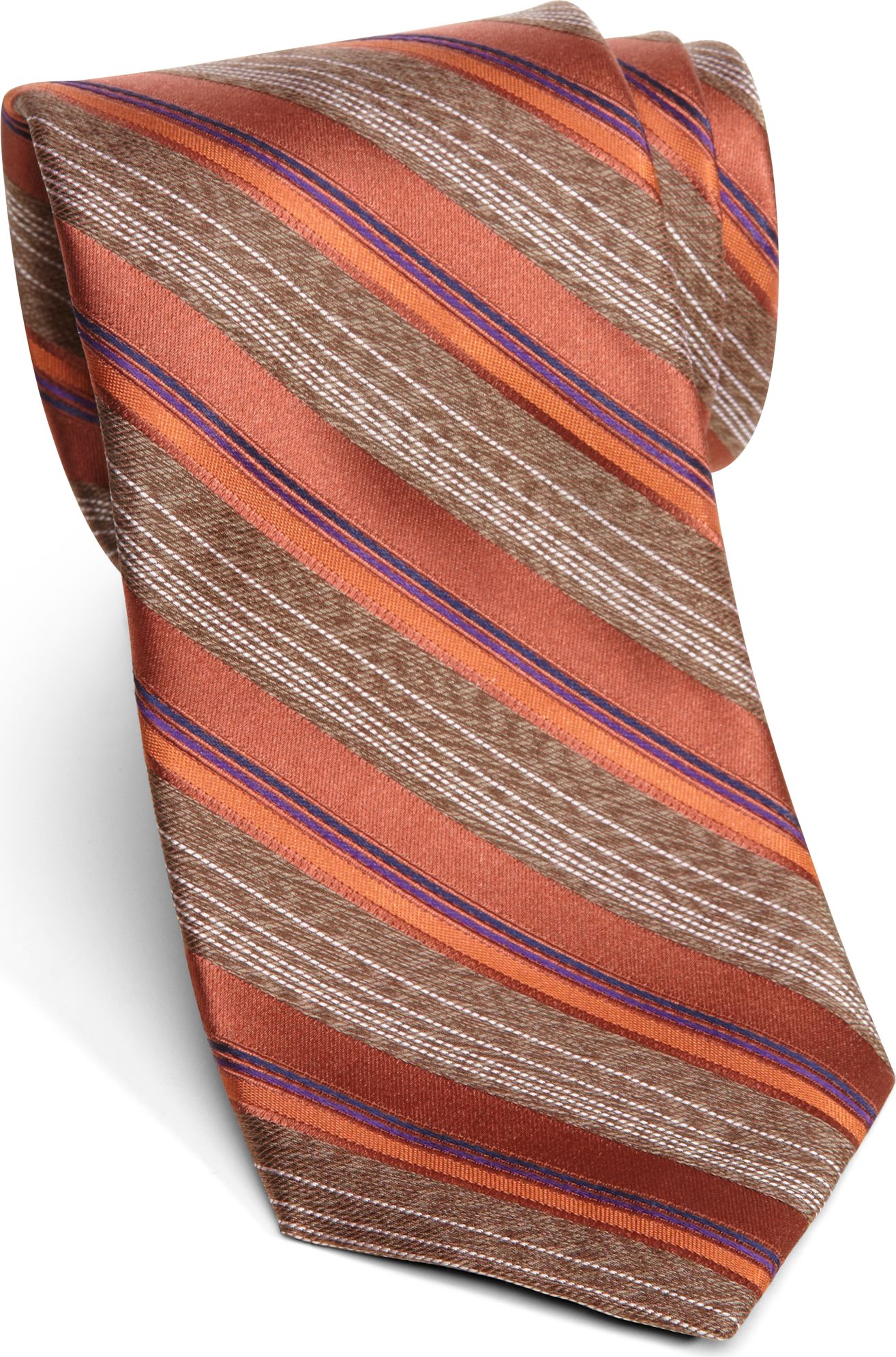 Jhane Barnes Orange Multistripe Narrow Tie
