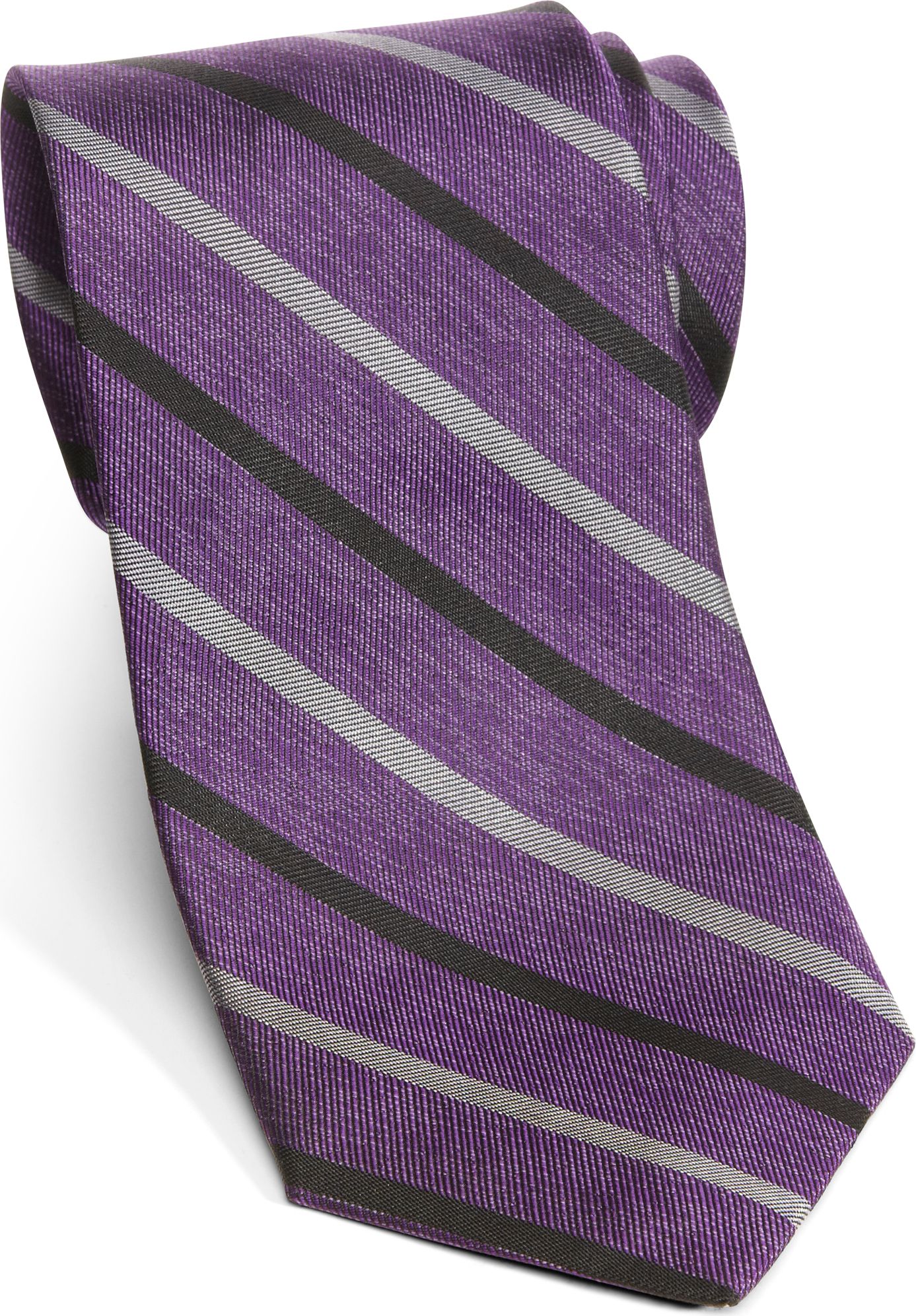 Jhane Barnes Purple Stripe Narrow Tie