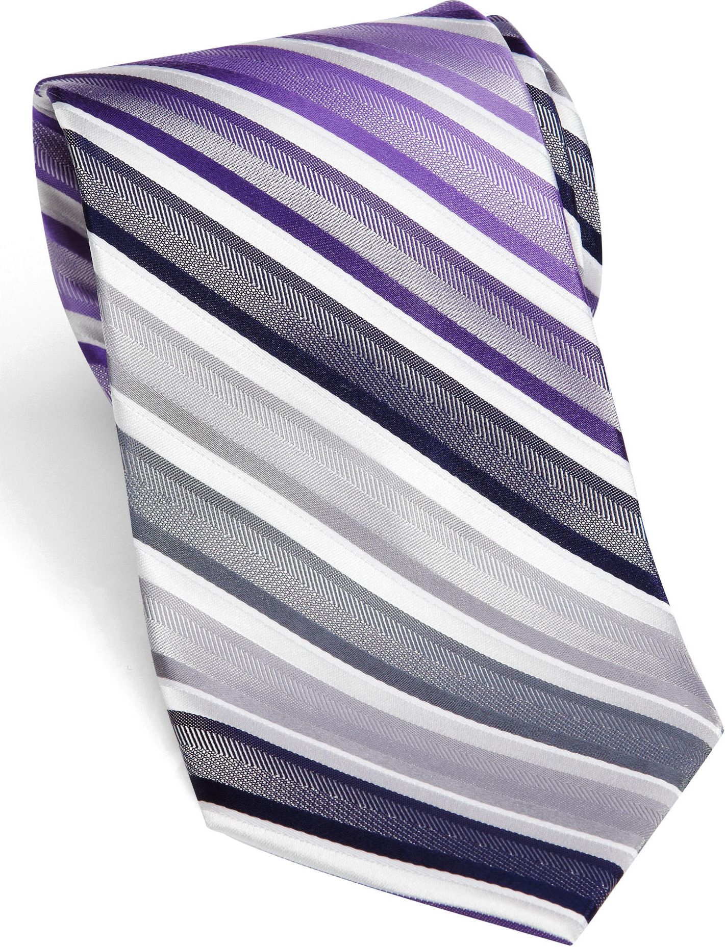 Calvin Klein Purple Stripe Silk Tie