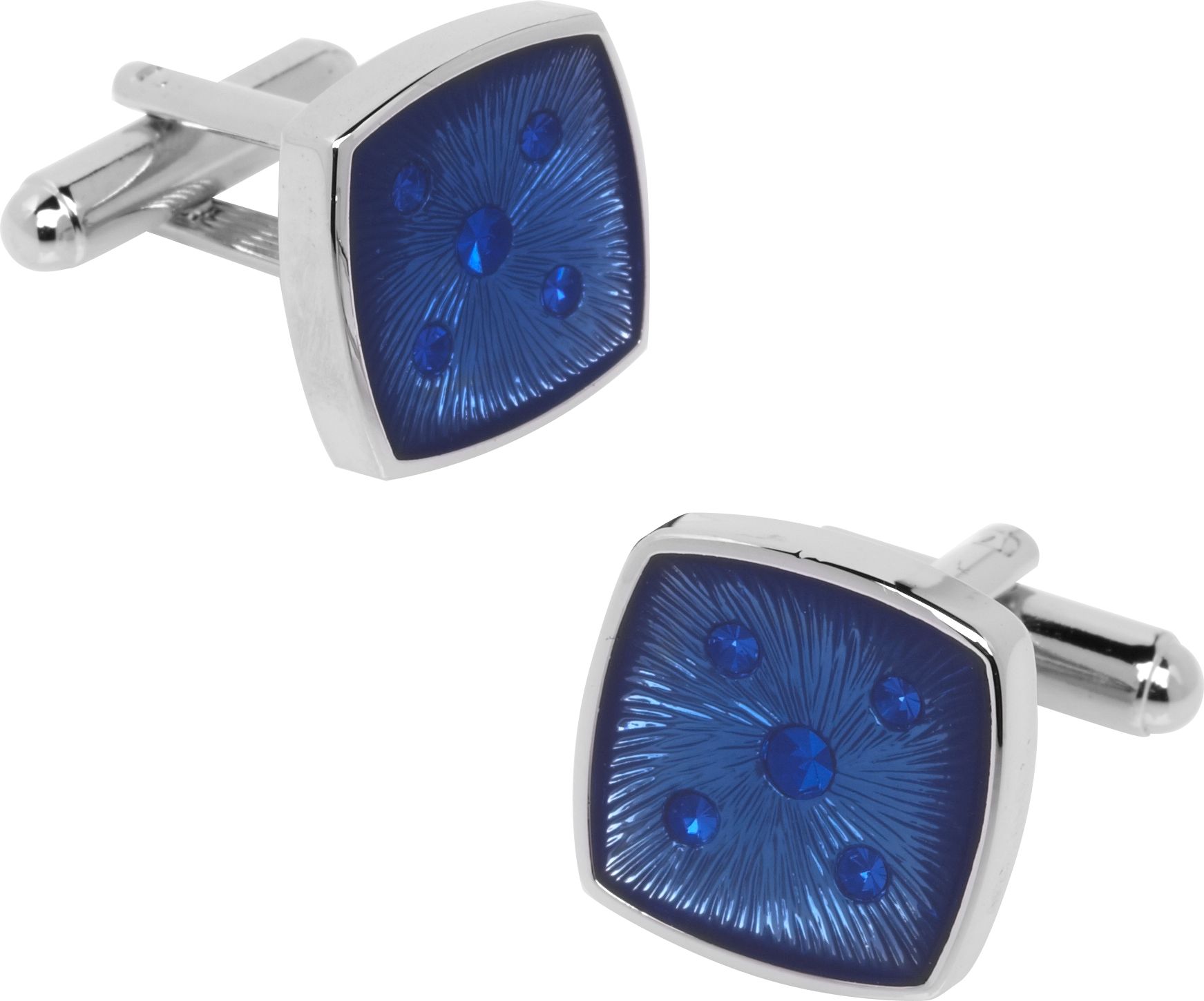 Pronto Uomo Blue and Silver Cufflinks