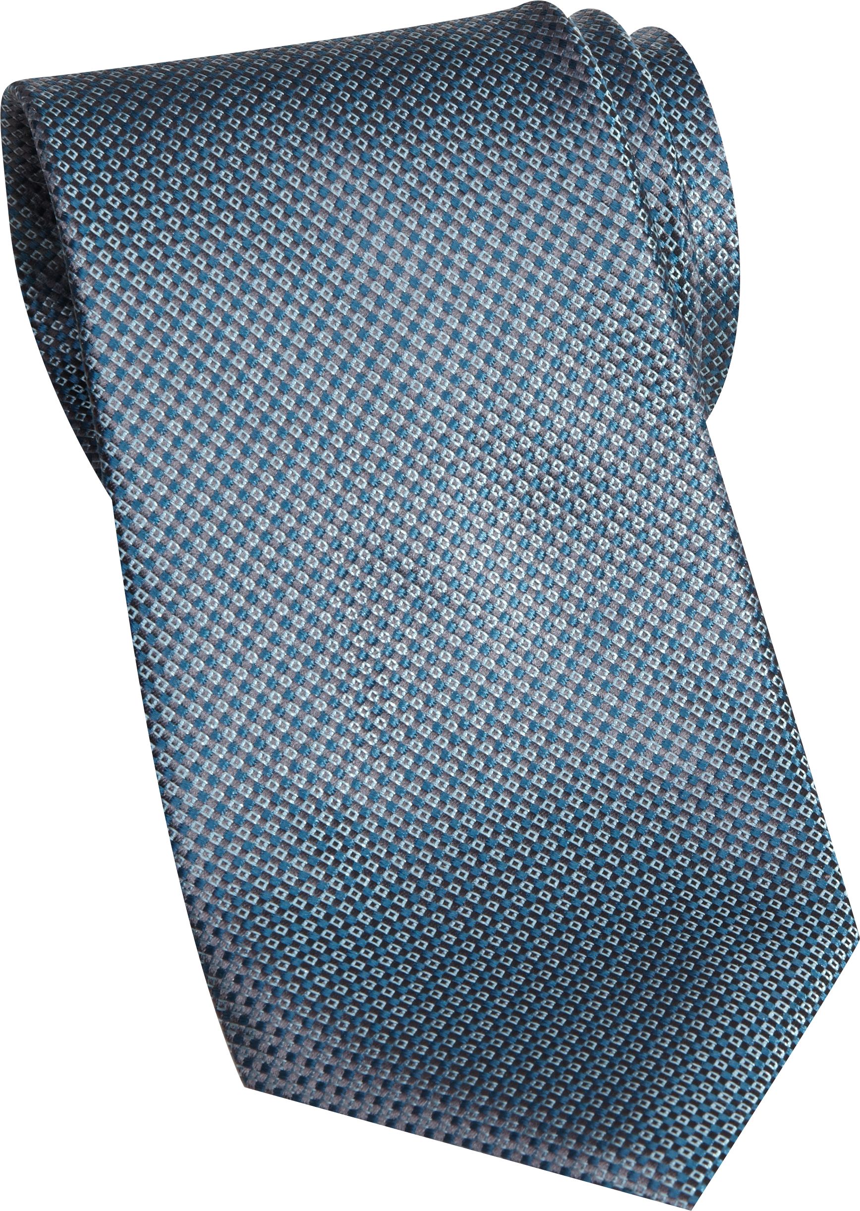 Burma Bibas Blue Woven Check Narrow Tie