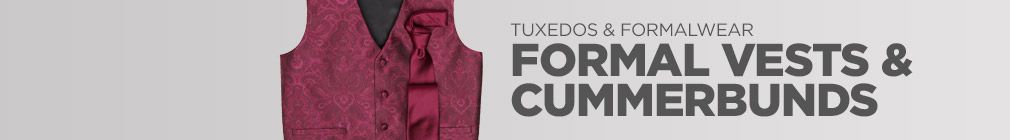 Tuxedos & Formalwear Formal Vests & Cummerbunds