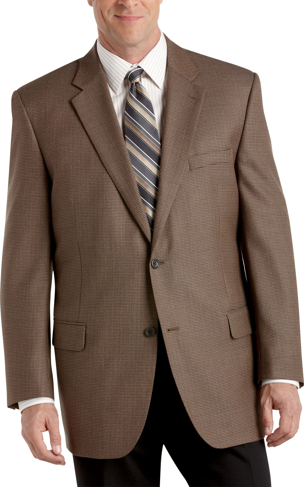 Joseph & Feiss Gold Portly Sport Coat, Brown Check
