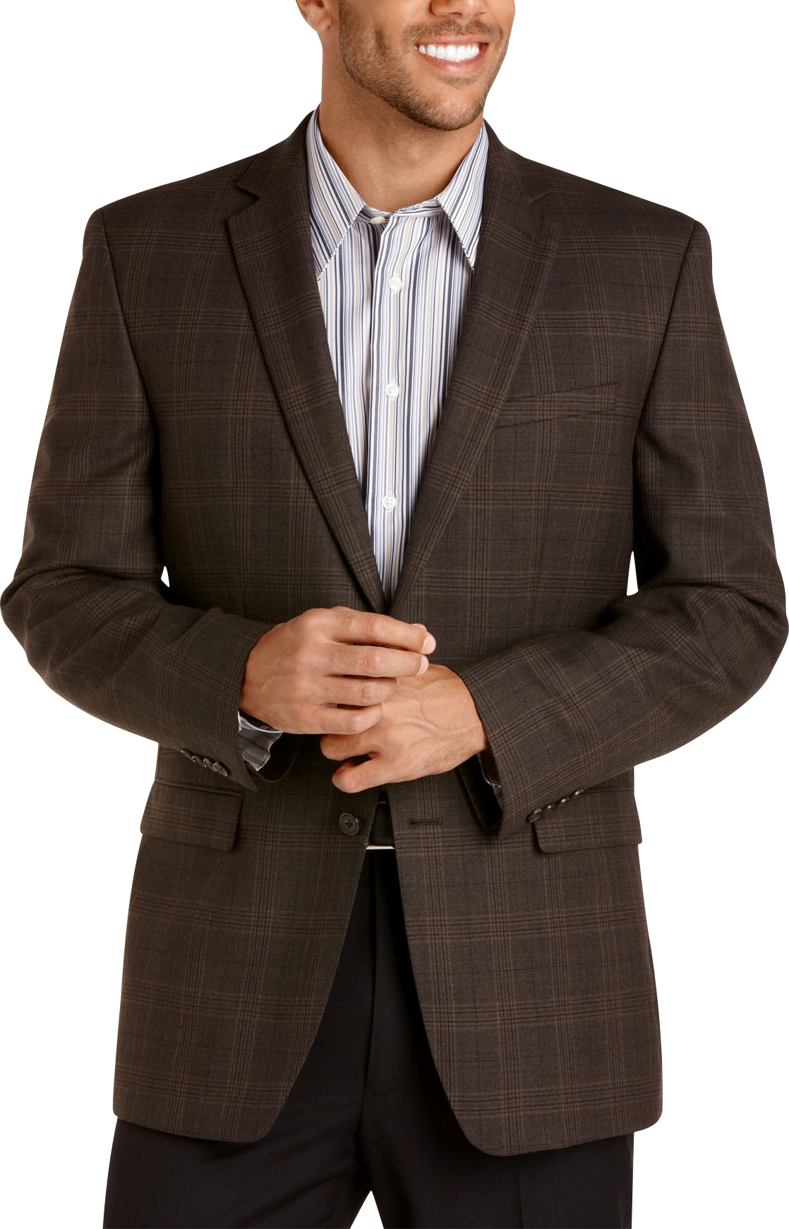 Joseph Abboud Brown Plaid Sport Coat