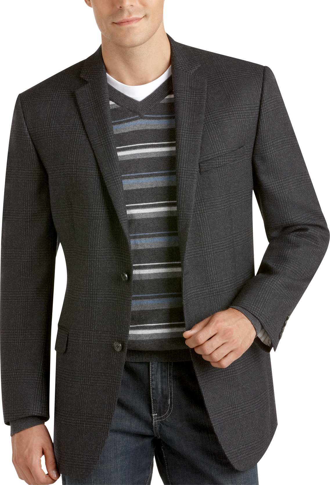 Joseph Abboud Charcoal Plaid Sport Coat