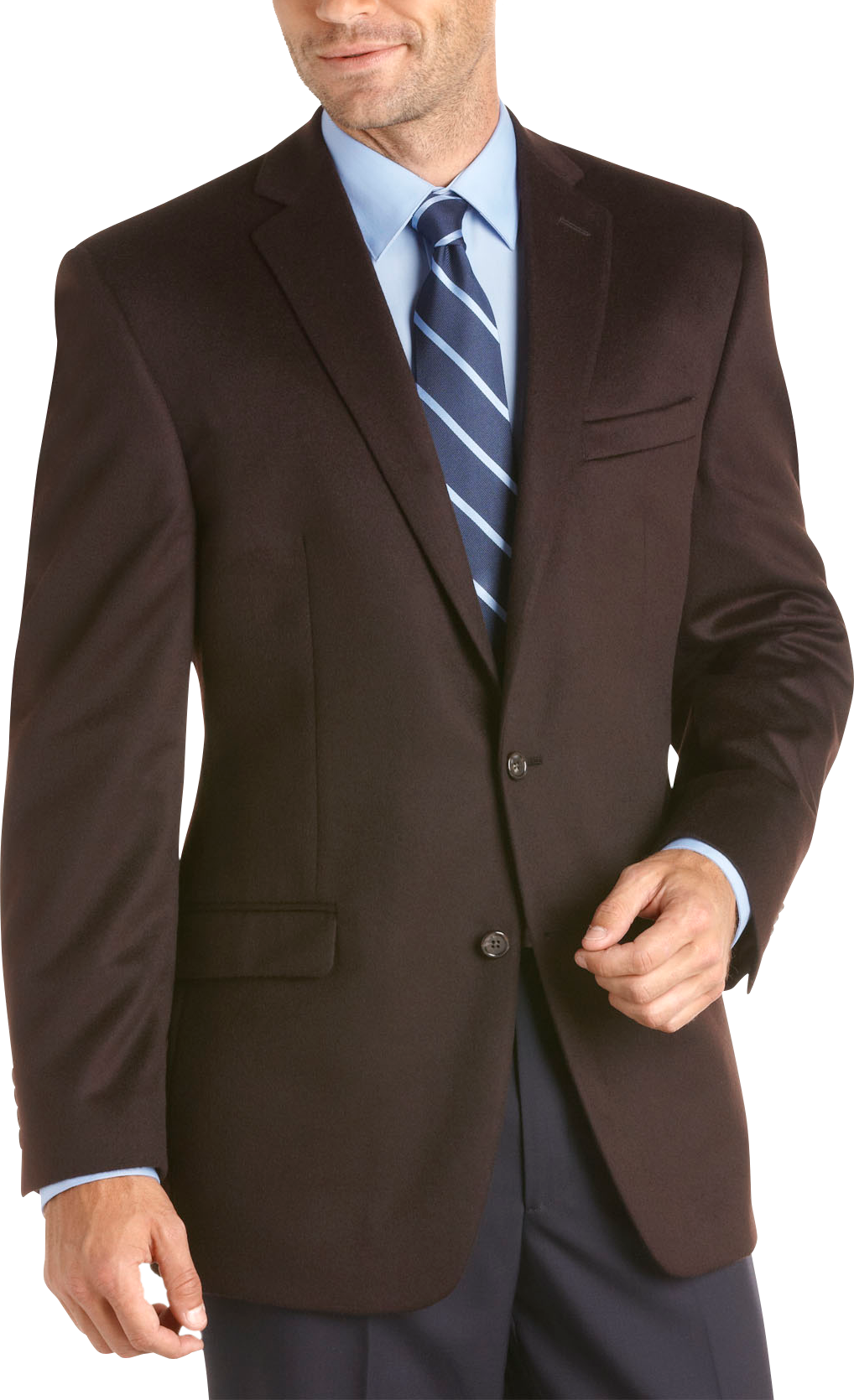Calvin Klein Brown Cashmere Slim Fit Sport Coat