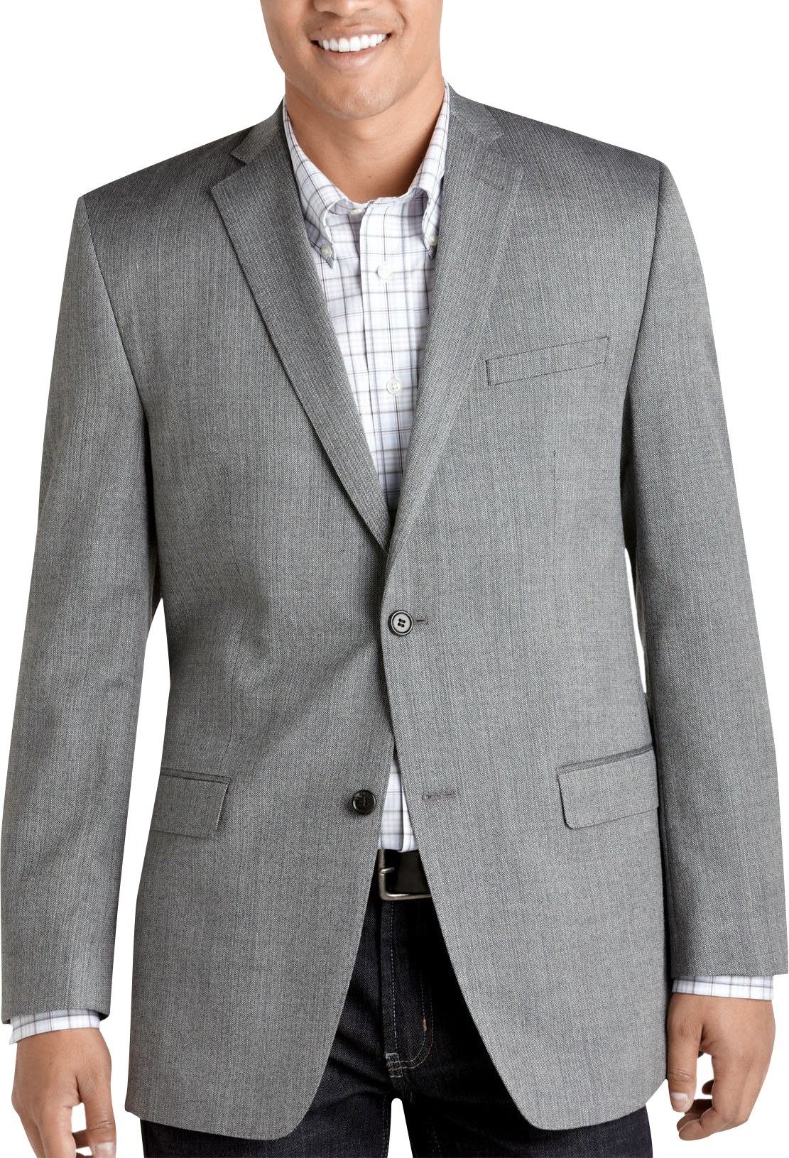 Joseph Abboud Black White Herringbone Sport Coat