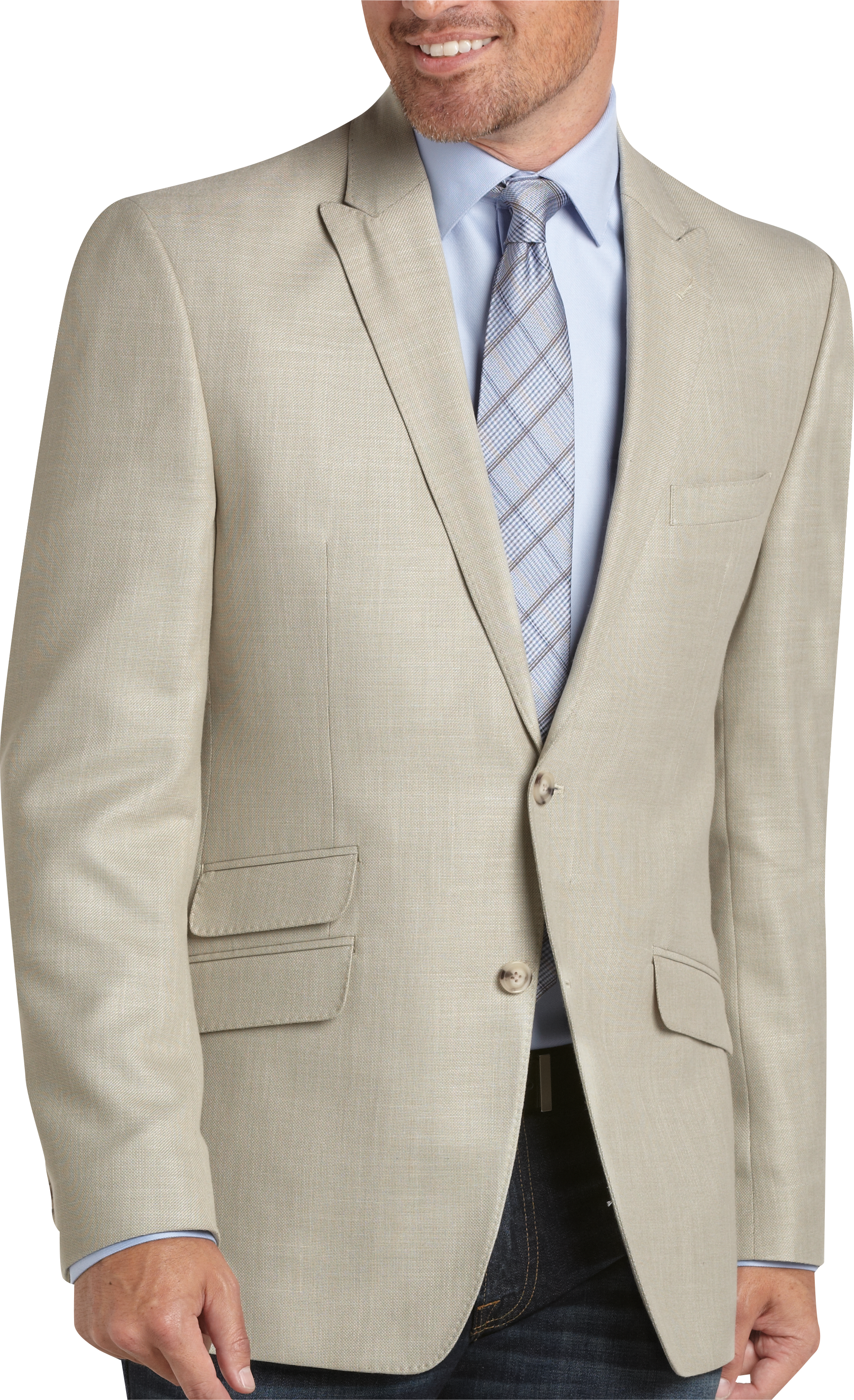 Perry Ellis Portfolio Tan Slim Fit Sport Coat