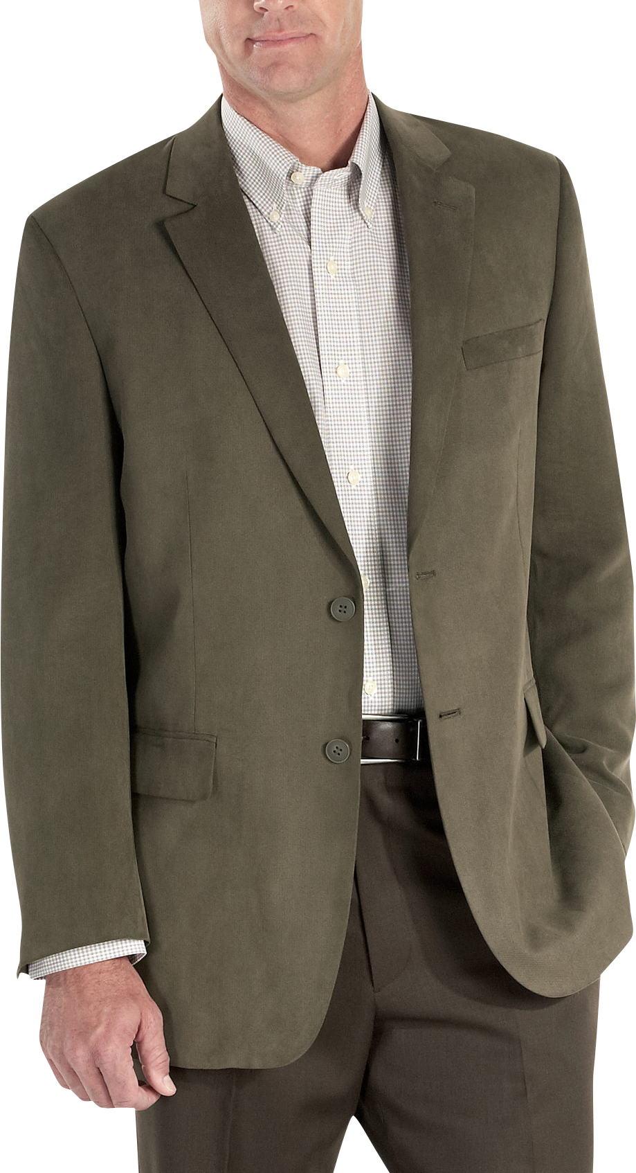 Andrew Fezza Olive Microsuede Sport Coat
