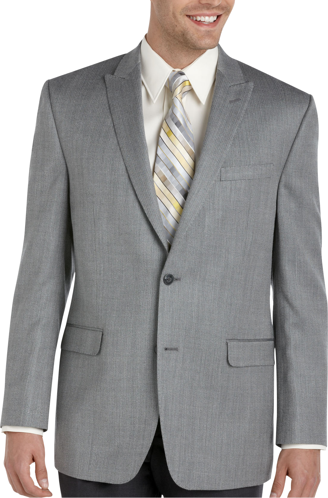 Calvin Klein Gray Herringbone Sport Coat