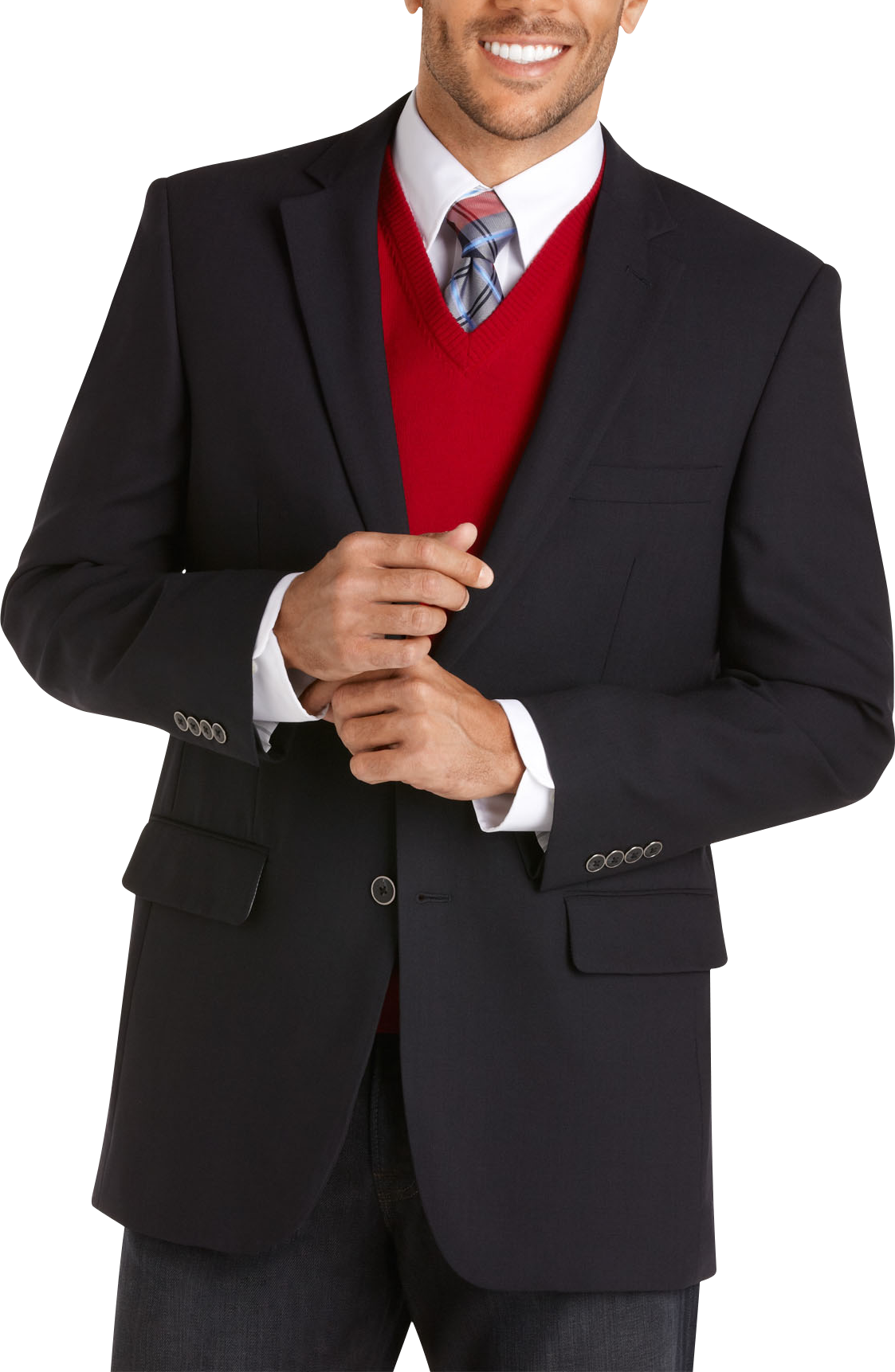 Wilke Rodriguez Navy Solid Blazer