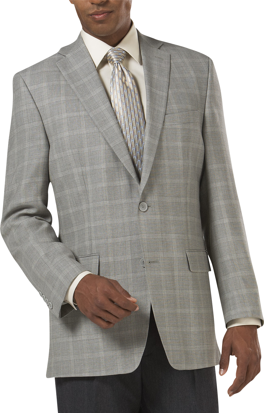 Calvin Klein Gray Plaid Sport Coat