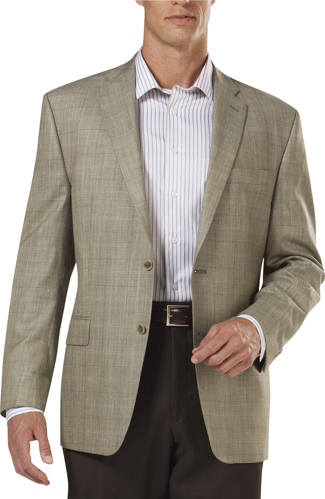 Calvin Klein Tan Plaid Sport Coat