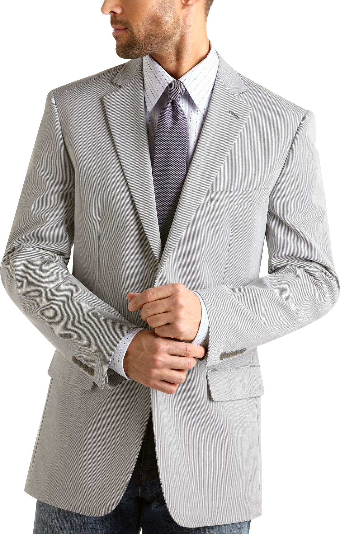 Pronto Uomo Gray Pincord Sport Coat