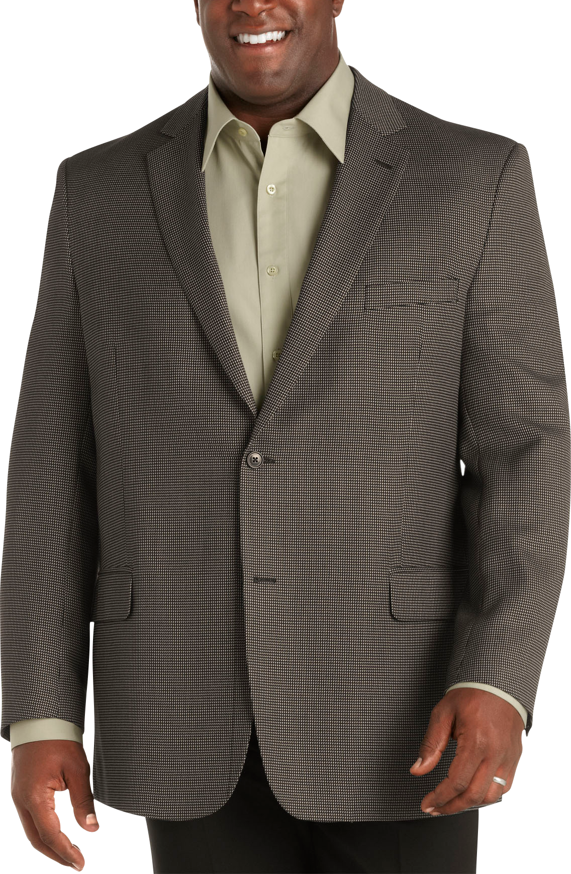 Pronto Uomo Black & White Check Portly Sport Coat