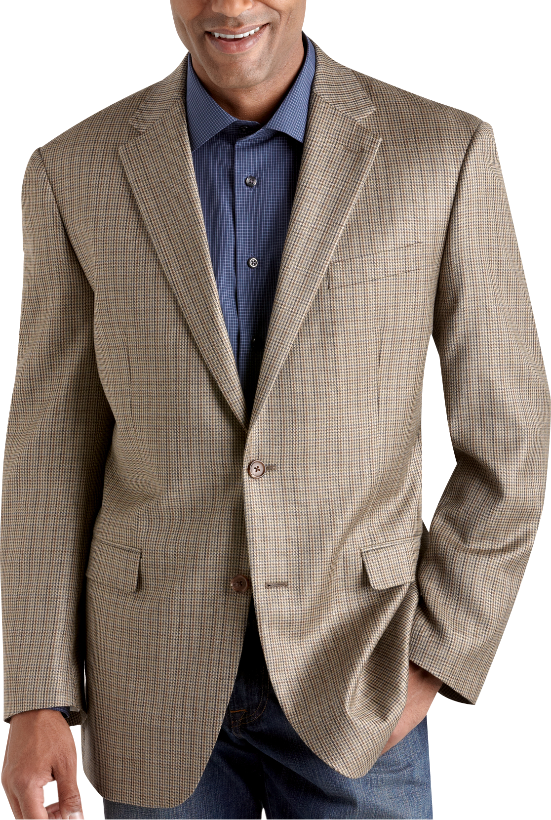 Lauren by Ralph Lauren Taupe Check Sport Coat