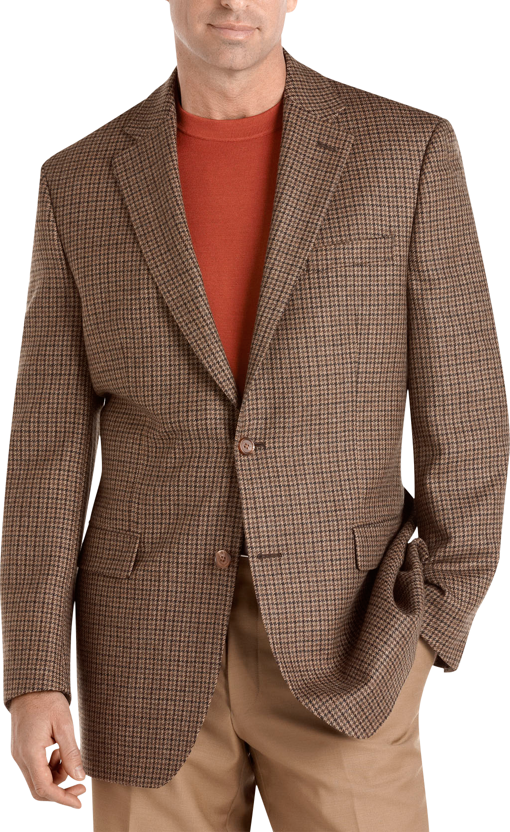 Lauren by Ralph Lauren Taupe Check Sport Coat